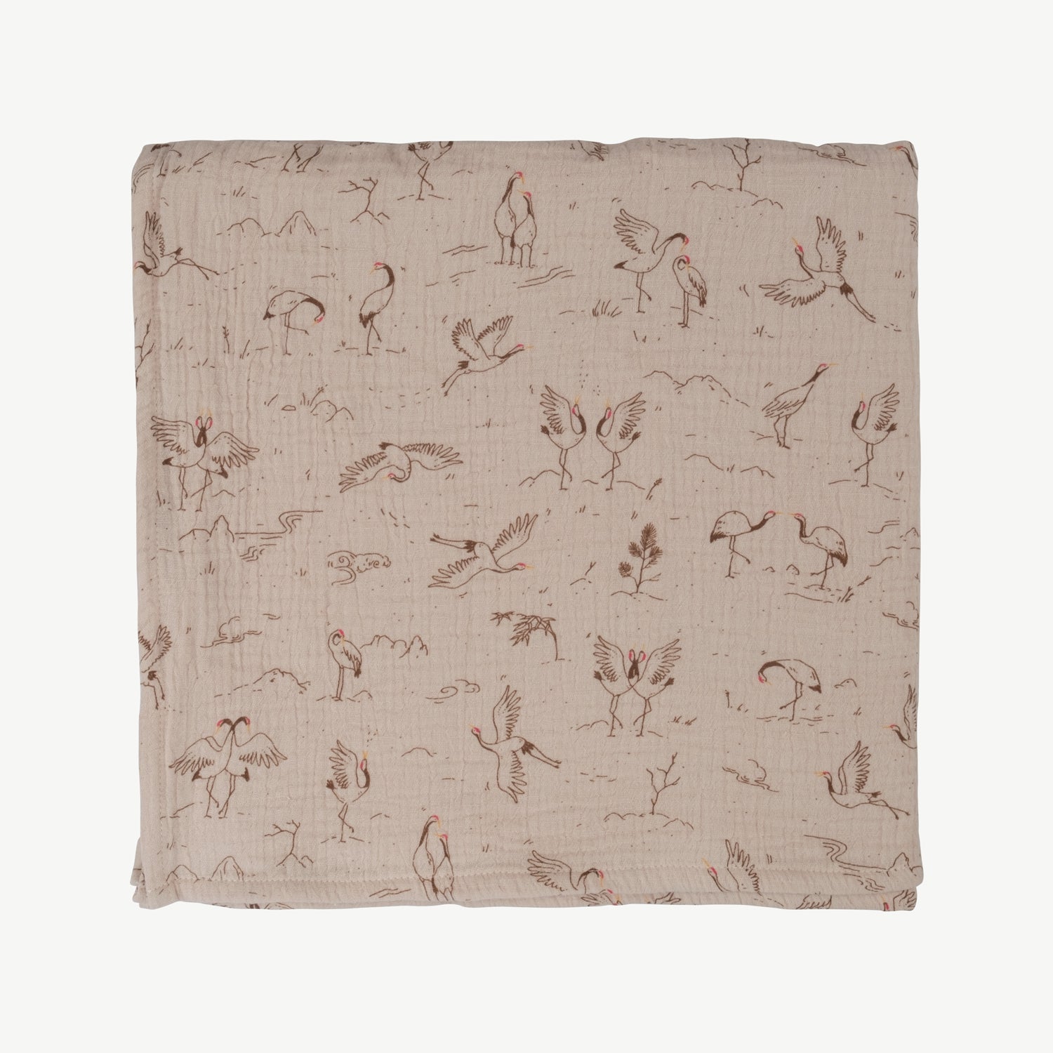 'tsuru ballet (cranes)' ligth tan swaddle