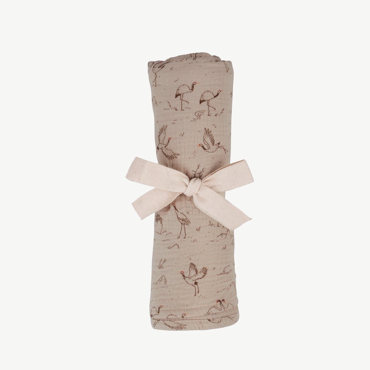 'tsuru ballet (cranes)' ligth tan swaddle