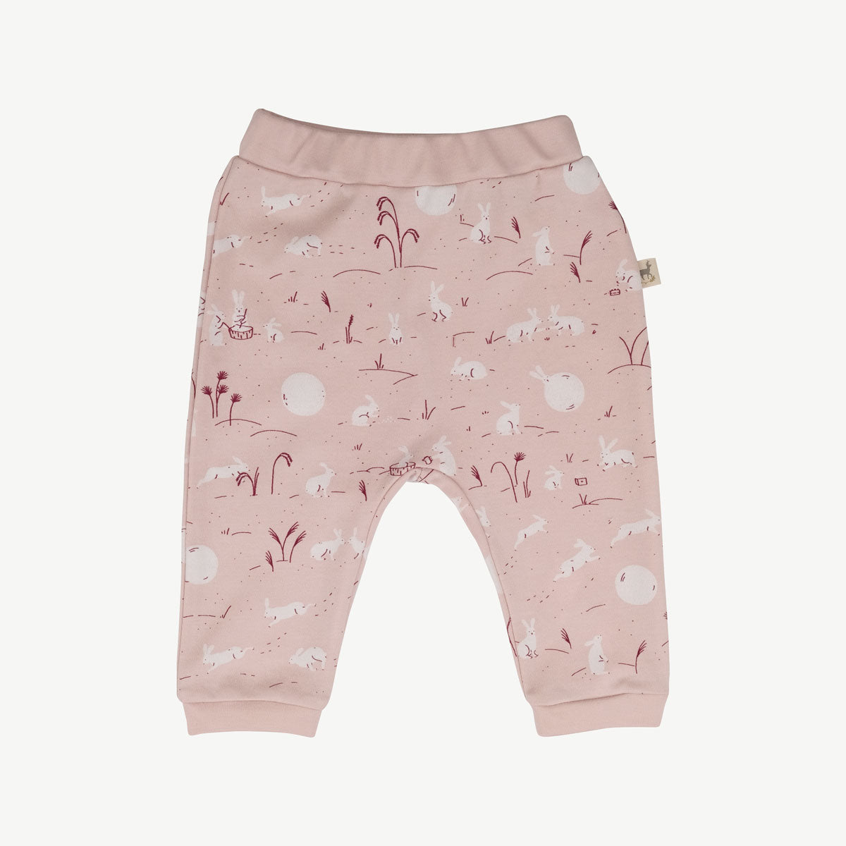 'moonlit usagi (hares)' peach whip pants