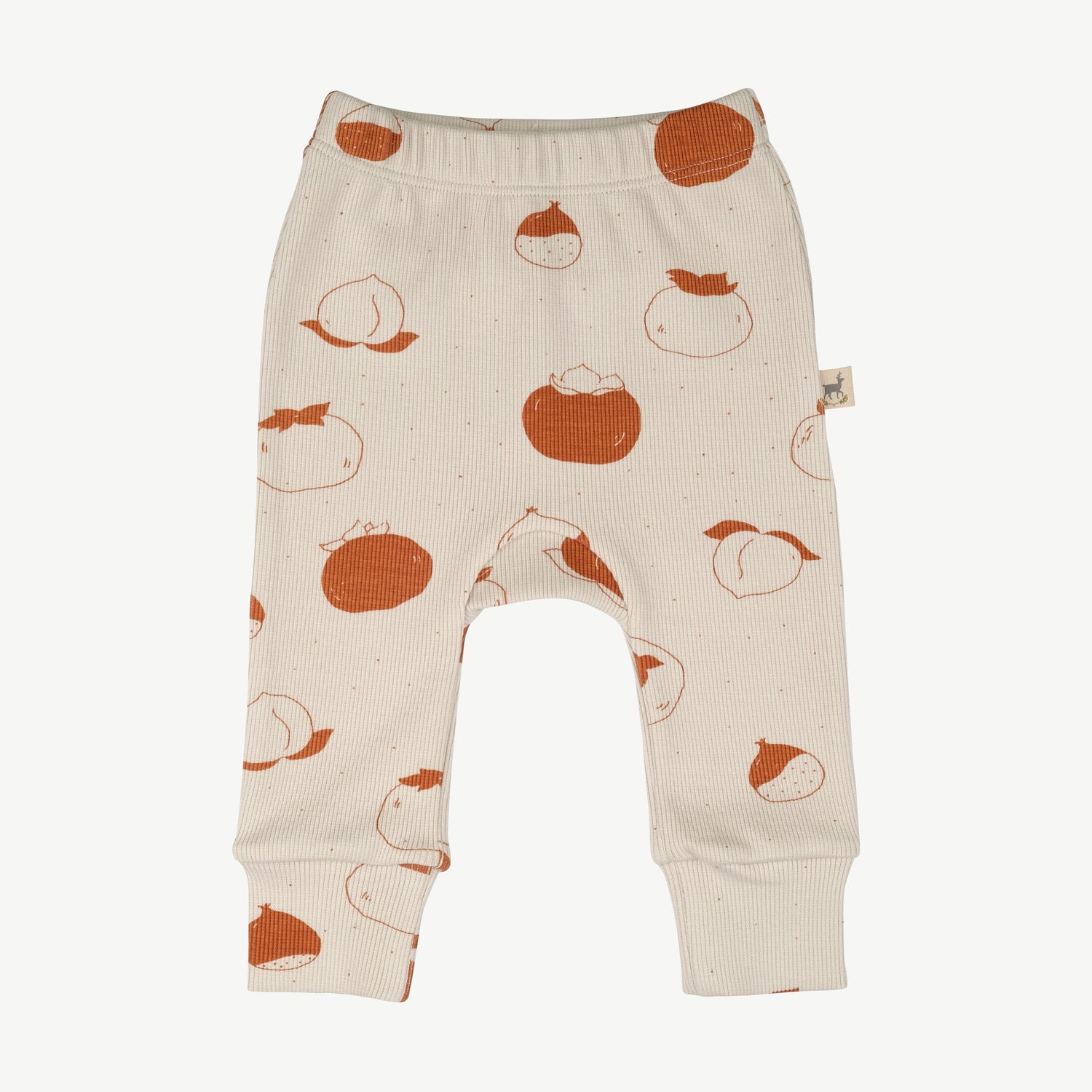 'fruitful patience' white sand rib leggings