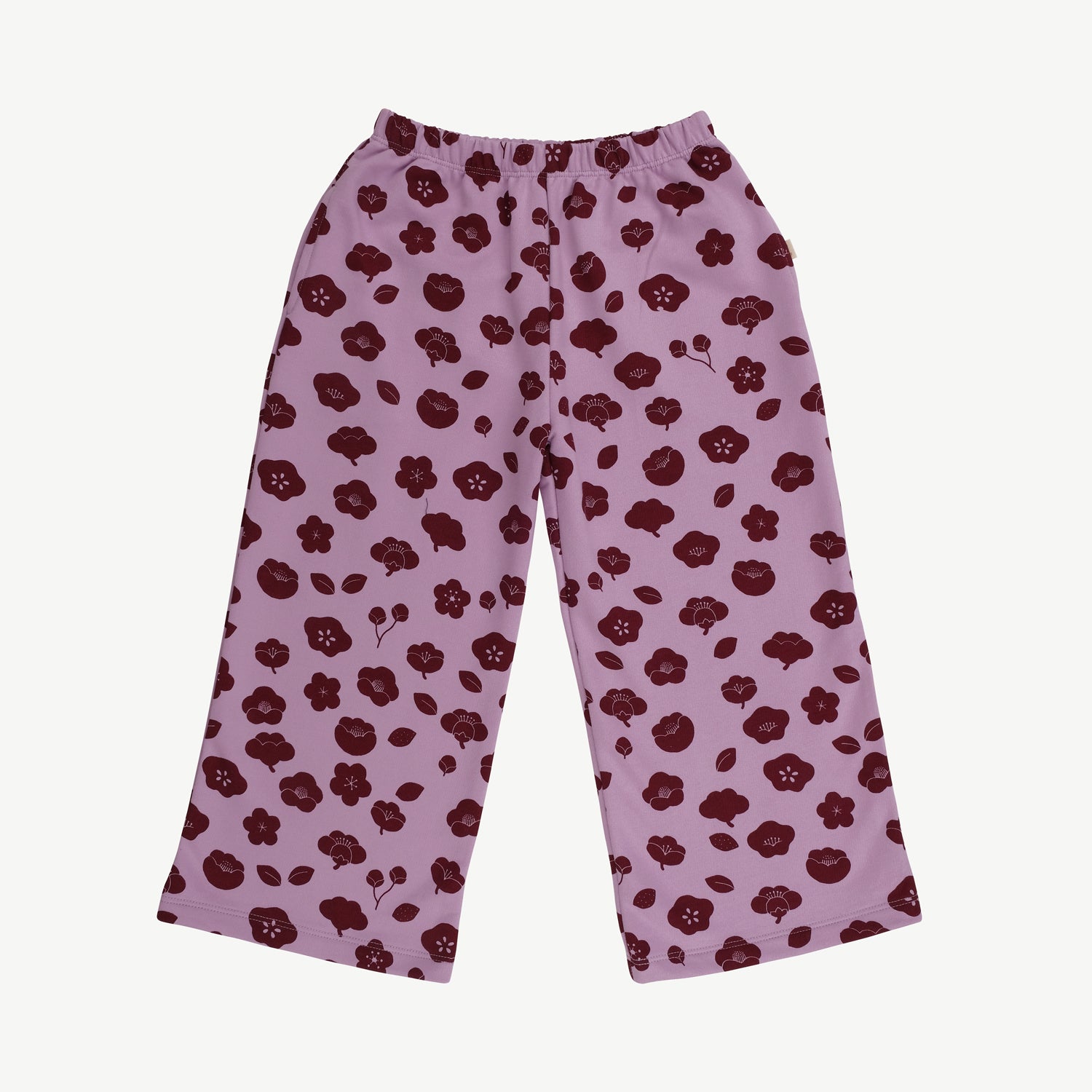 'plums in bloom' lupine french terry pants