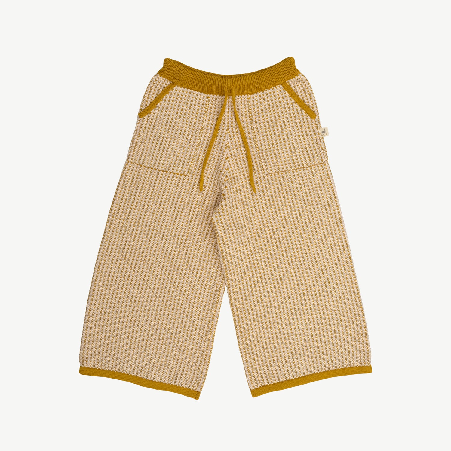 'multi' mustard knit pants