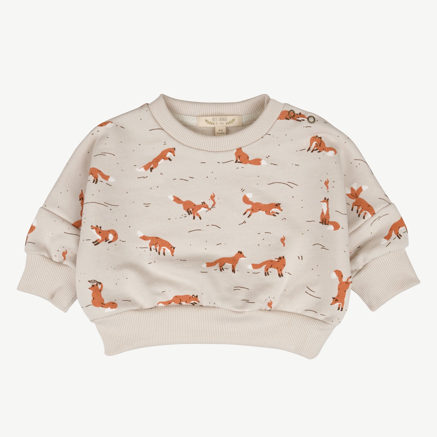 'mountain kitsune (foxes)' white sand sweatshirt