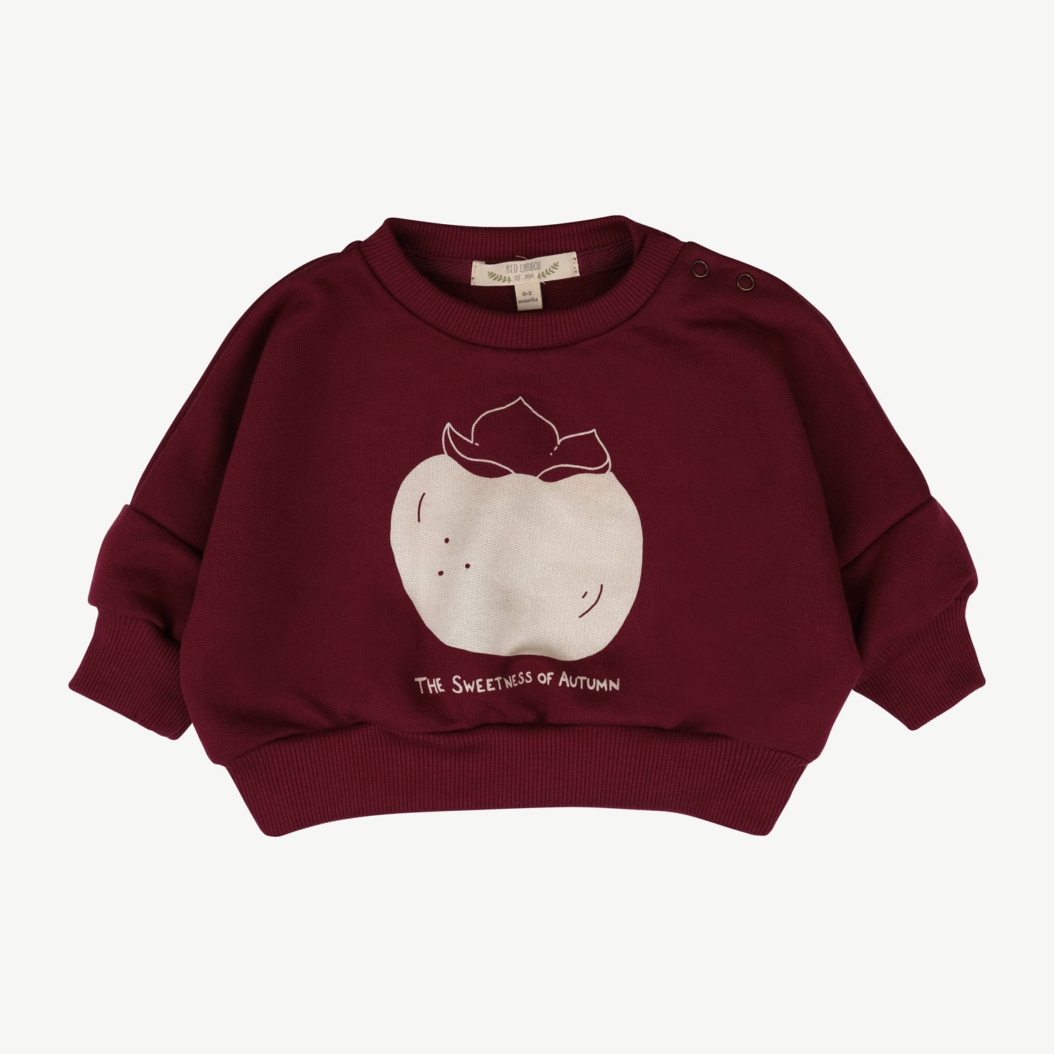 'the sweetness of autumn (plums)' tibetan red sweatshirt