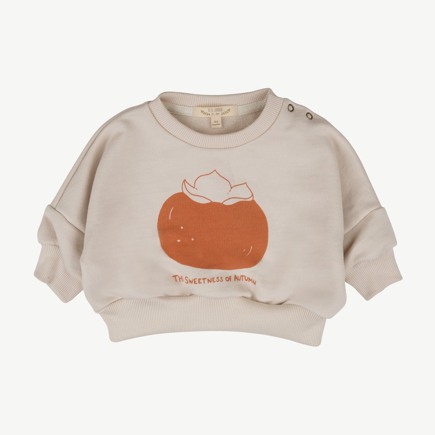 'the sweetness of autumn (plums)' white sand sweatshirt
