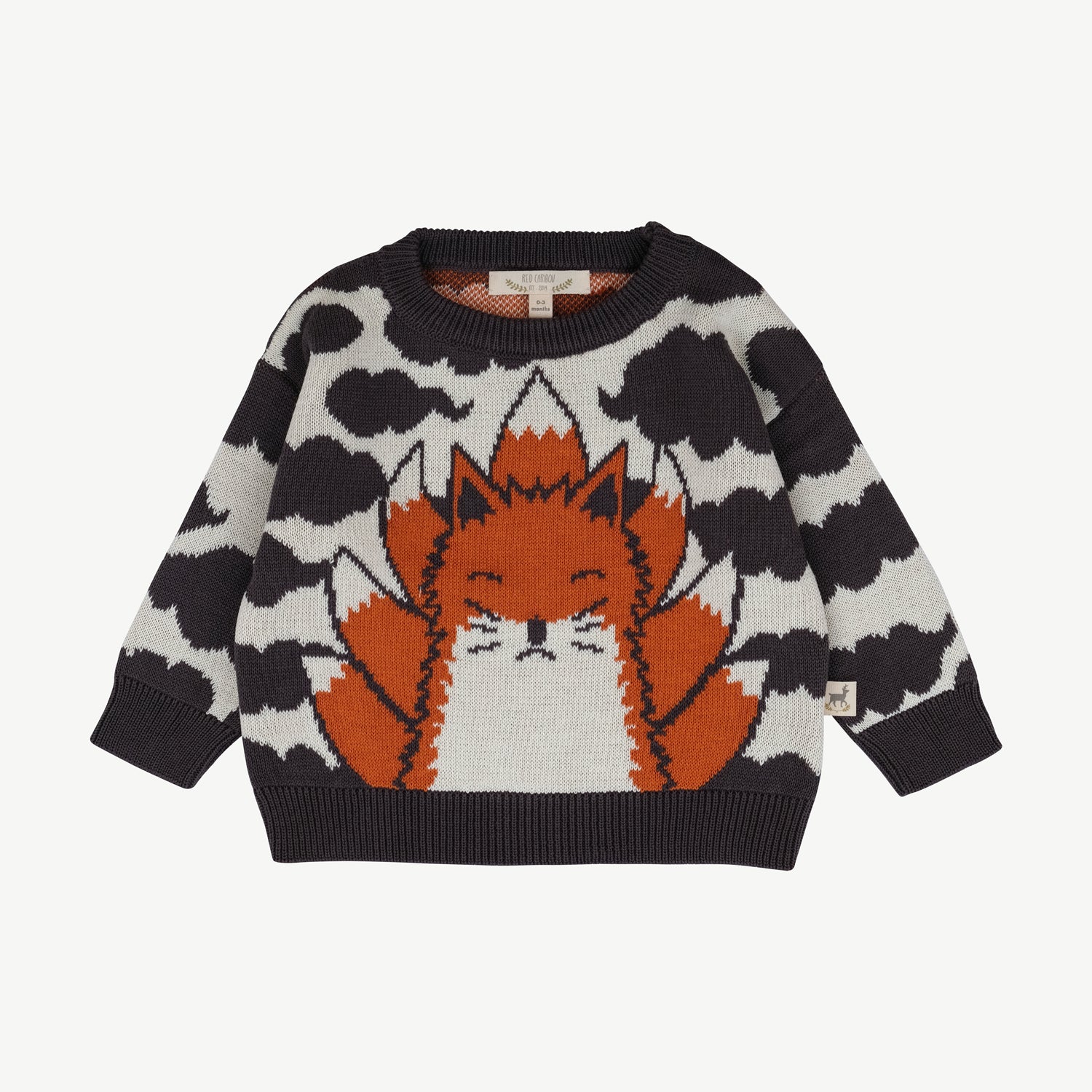 'kitsune (fox)' multi knit sweater