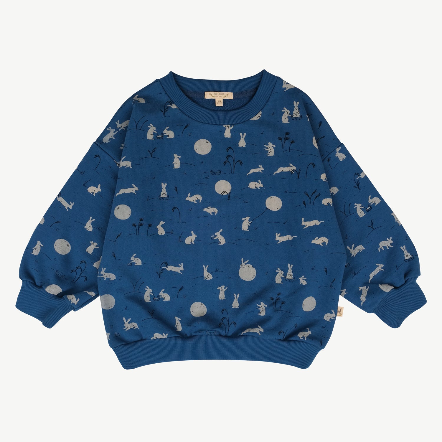 'moonlit usagi' dark blue sweatshirt