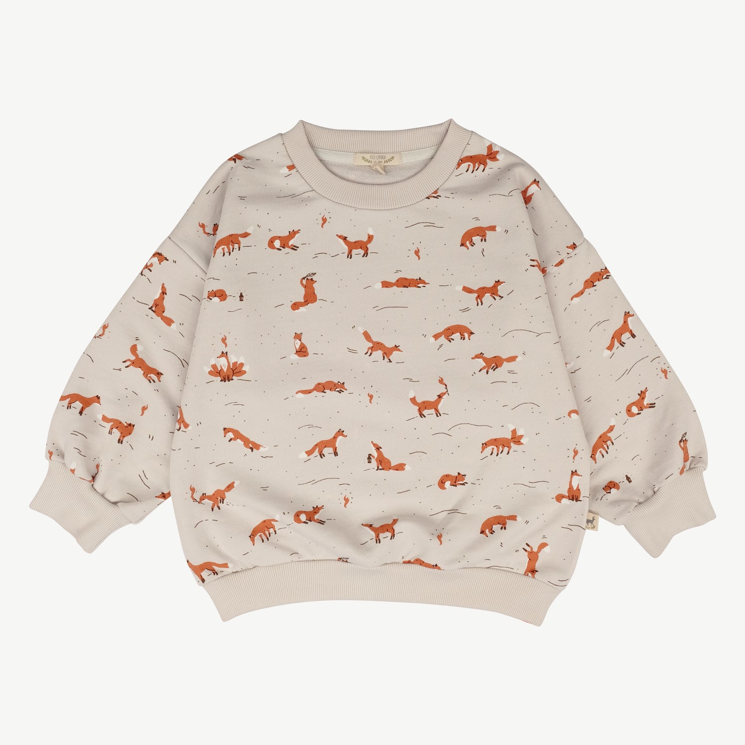 'mountain kitsune (foxes)' white sand sweatshirt