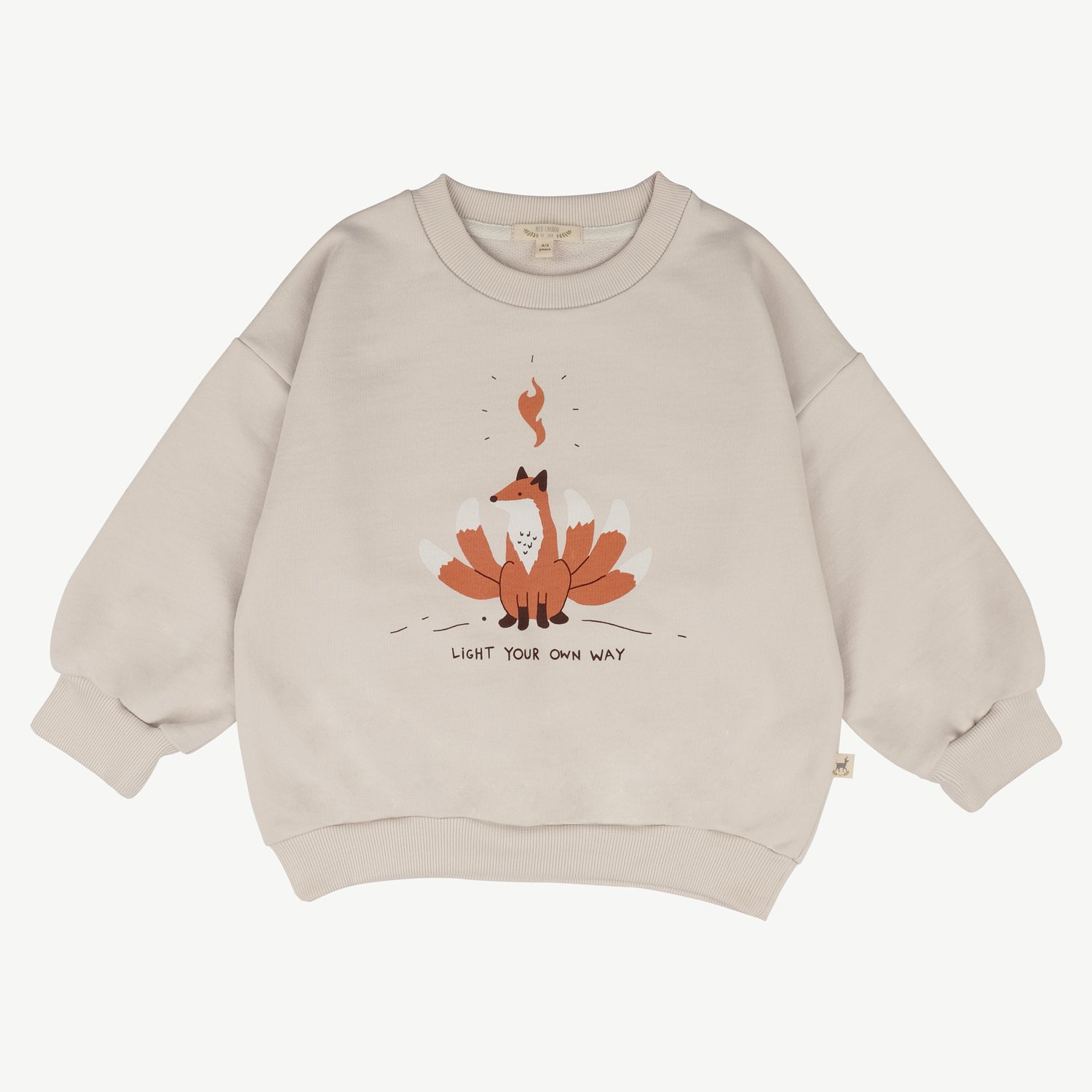 'light your own way (kitsune)' white sand sweatshirt