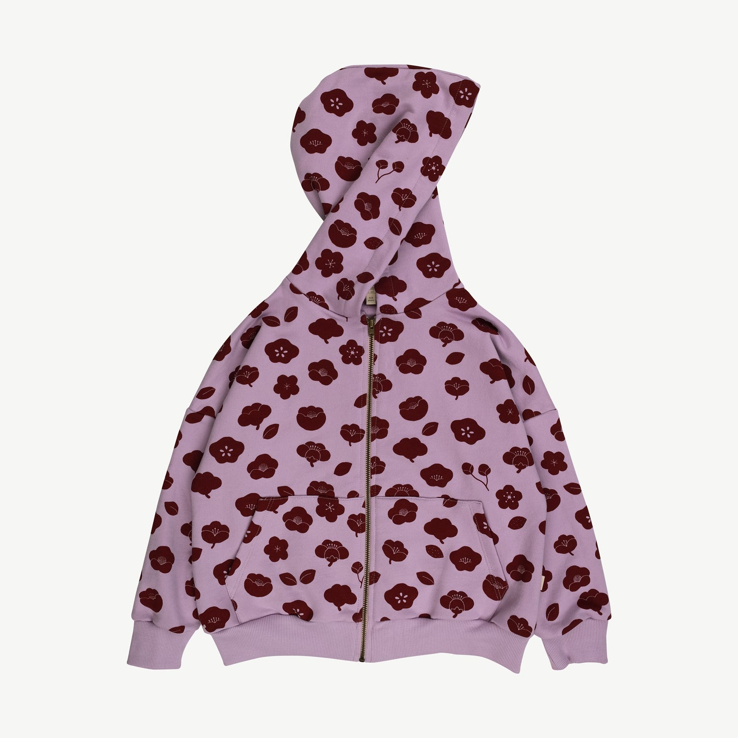 'plums in bloom' lupine hoodie