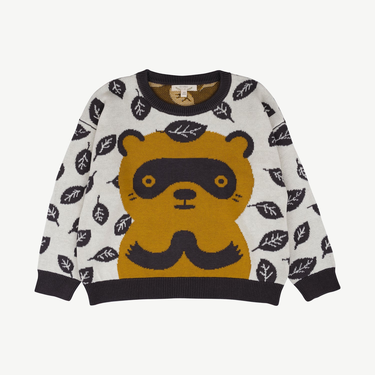 'tanuki (raccoon)' multi knit sweater