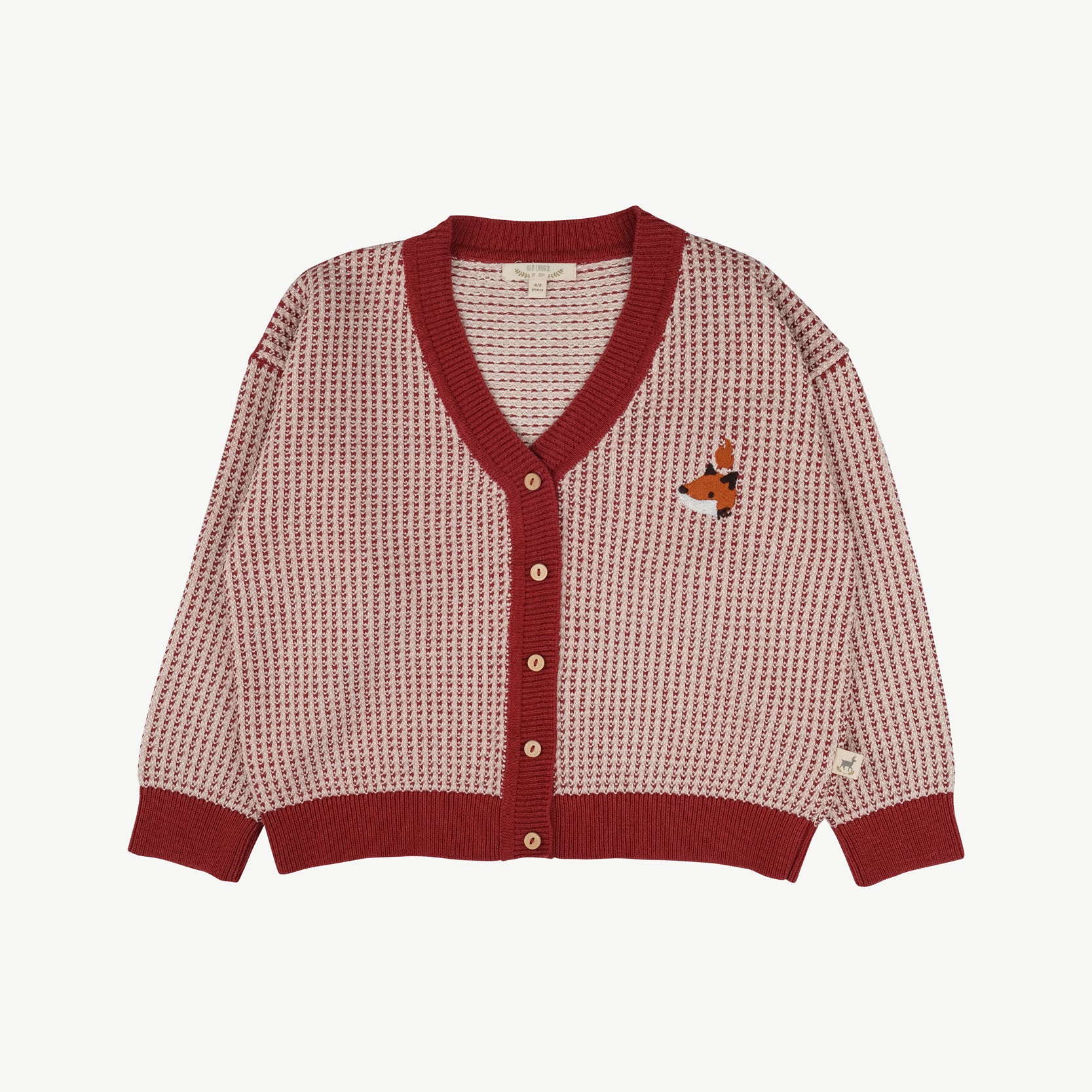 'multi' tibetan red knit cardigan