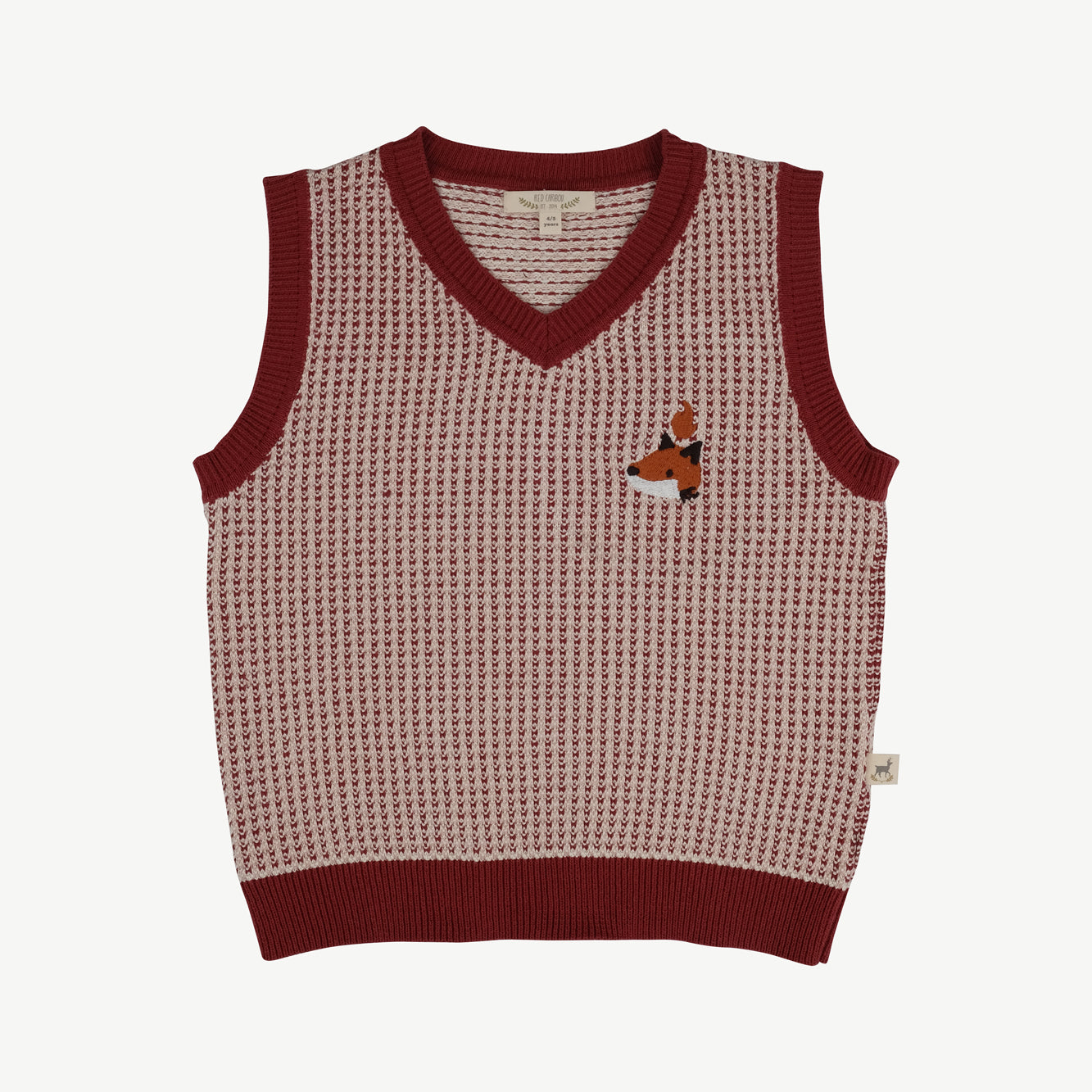 'multi' tibetan red knit vest