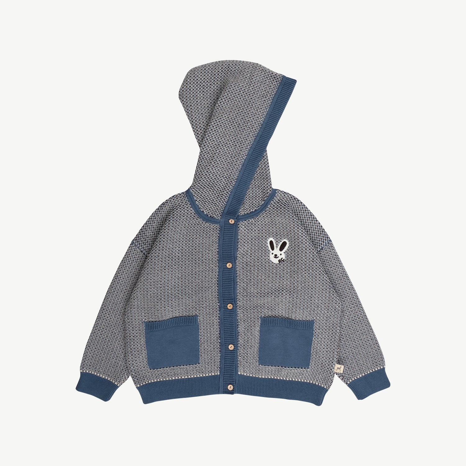 'multi' blue mirage knit hoodie