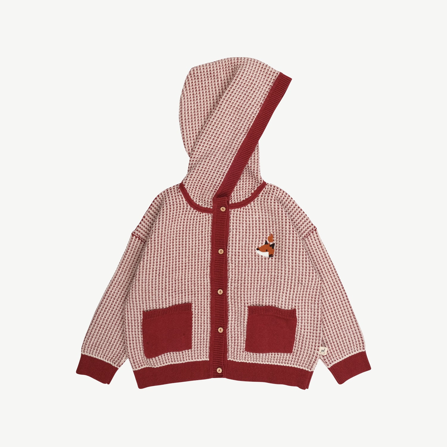 'multi' tibetan red knit hoodie
