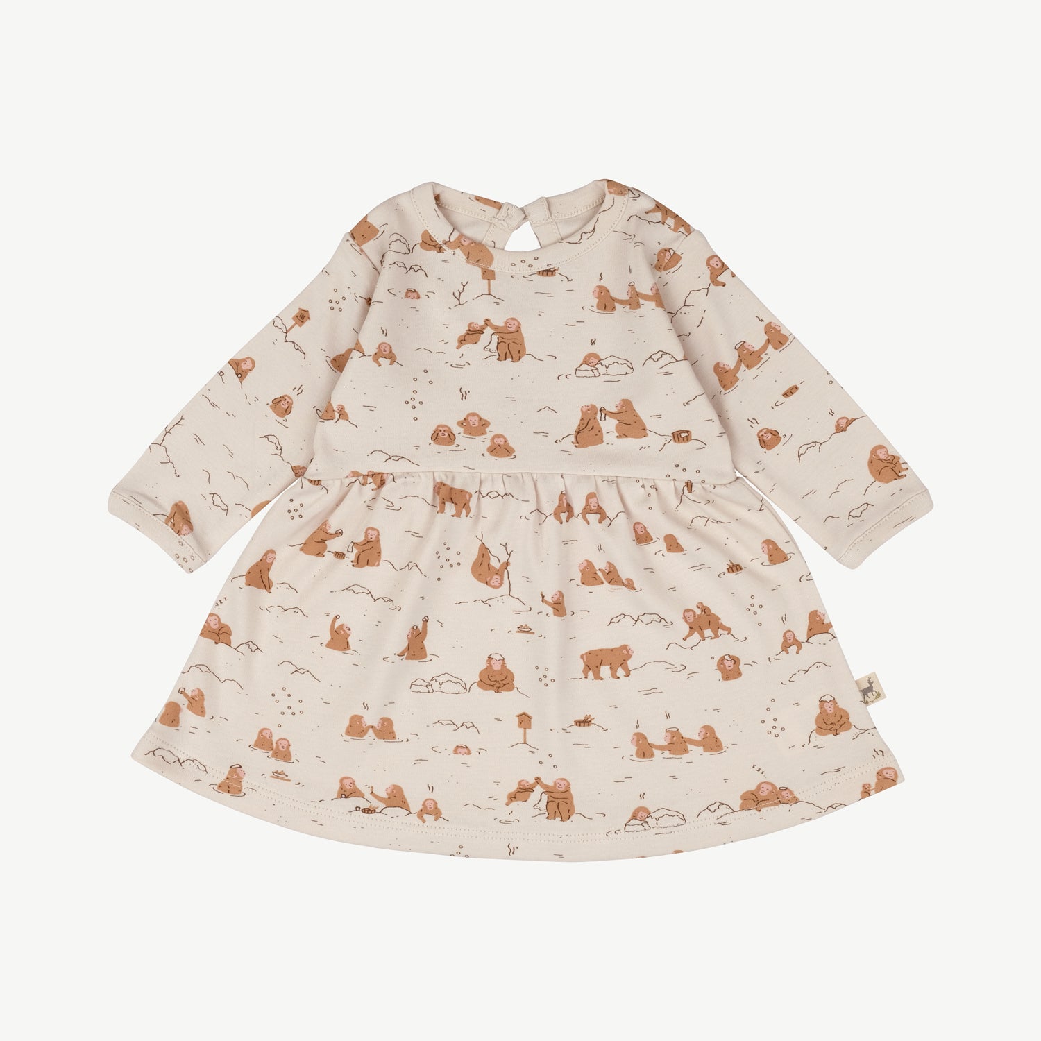 'monkey snow day' sandshell dress