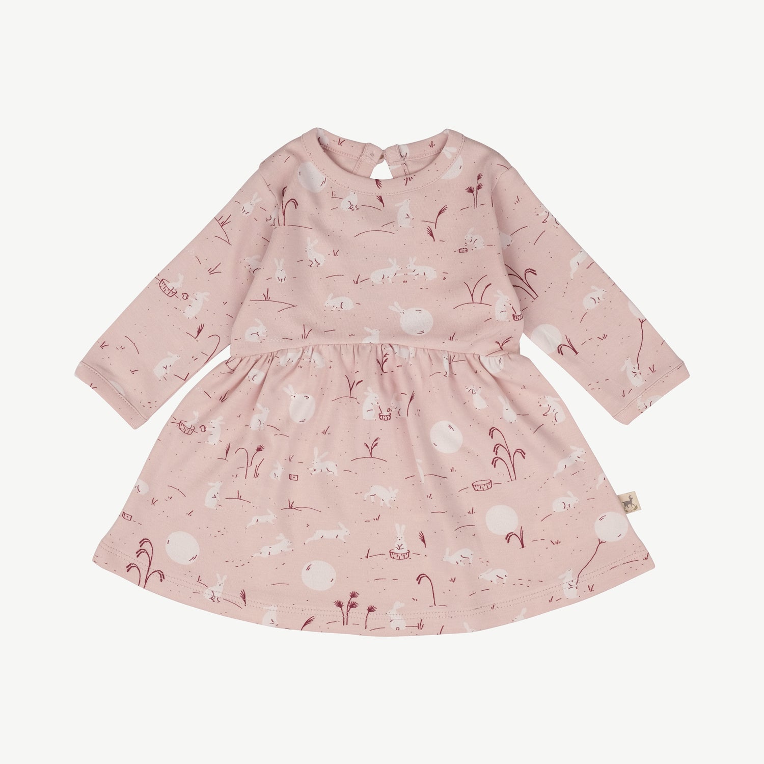 'moonlit usagi (hares)' peach whip dress