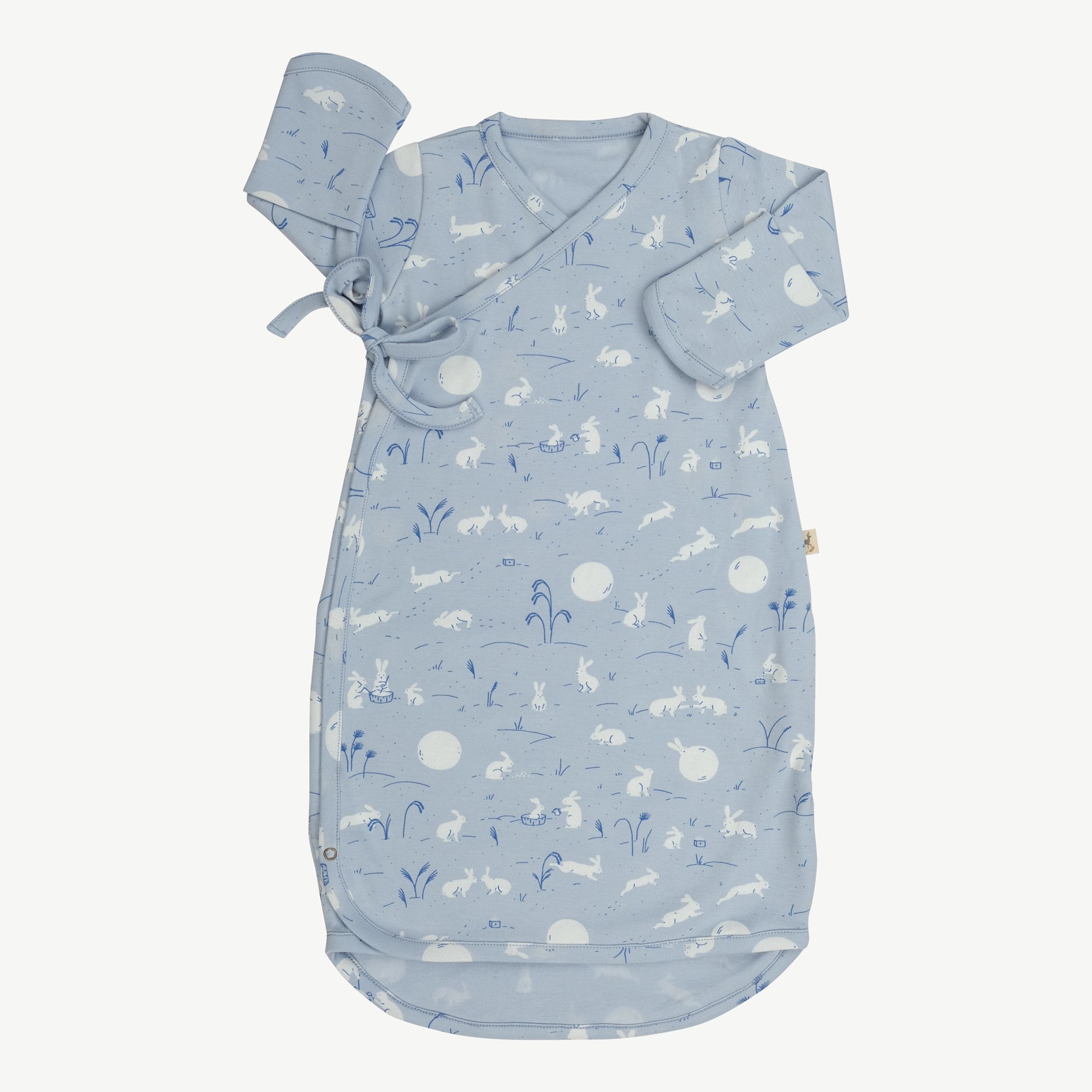 'moonlit usagi (hares)' celestial blue gown