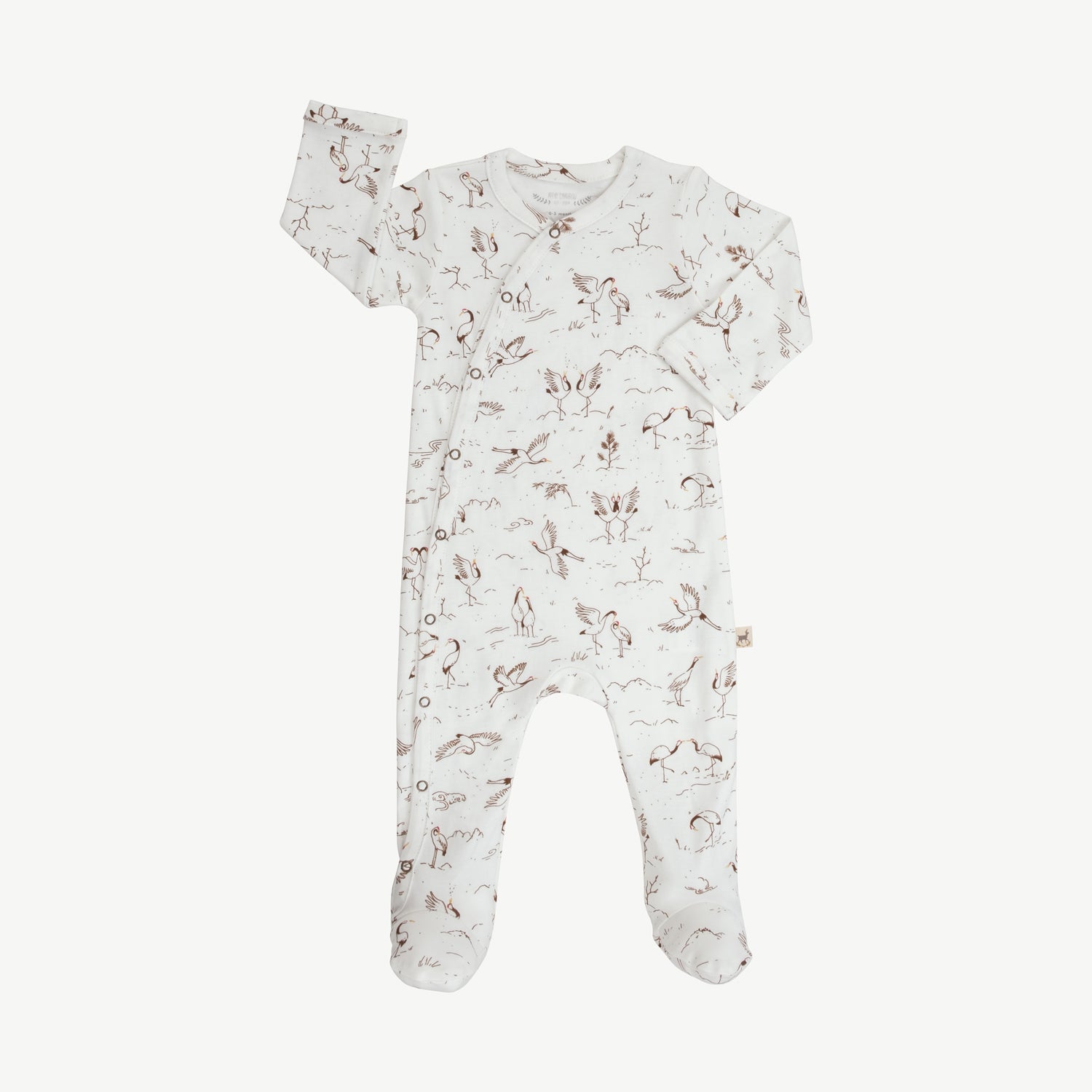 'tsuru ballet (cranes)' ivory footed jumpsuit