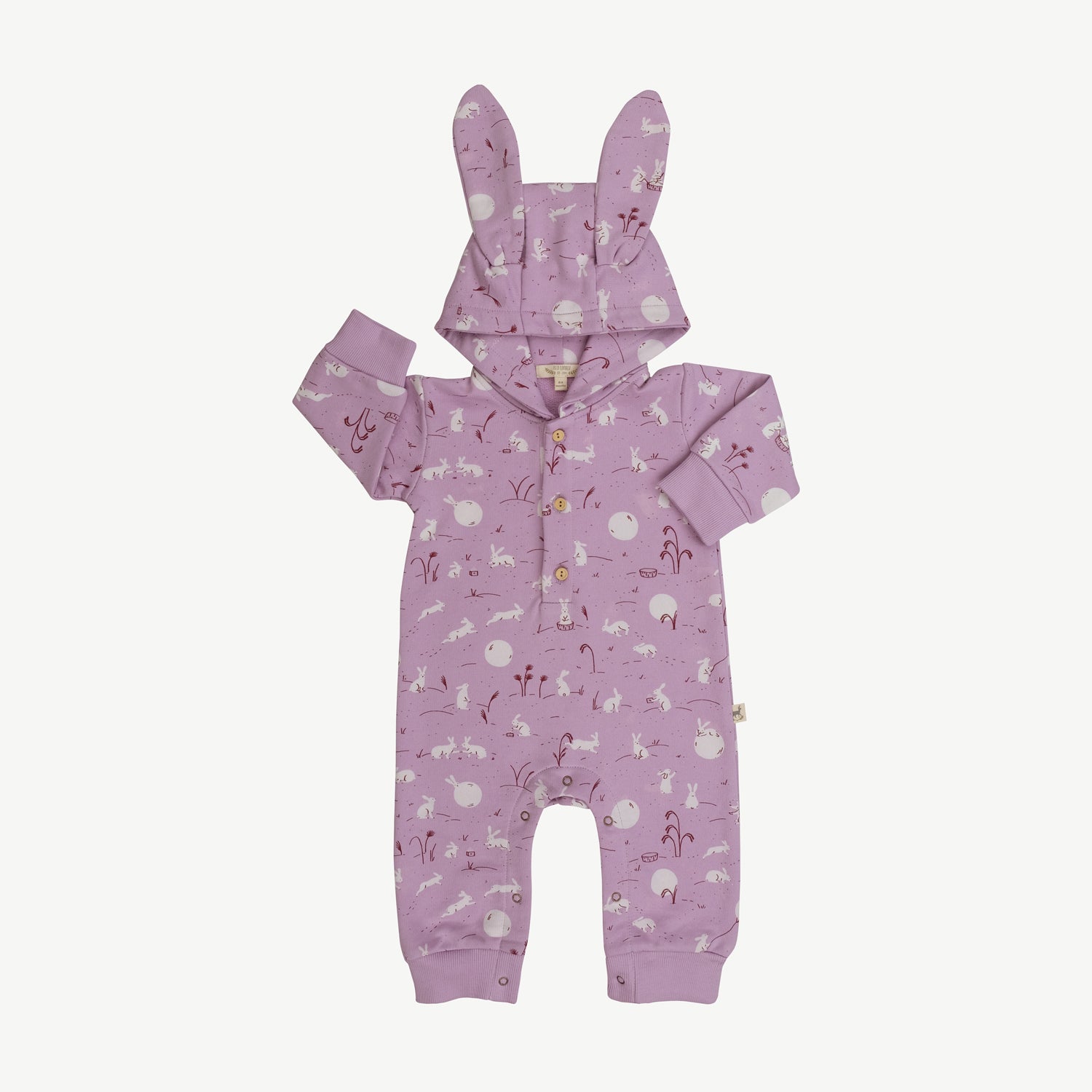 'moonlit usagi' lupine hooded terry jumpsuit