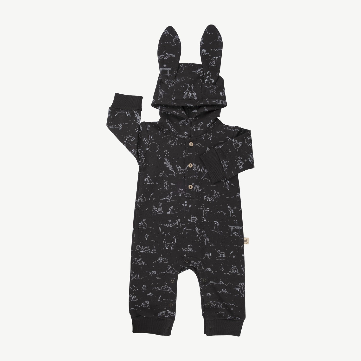 'the story' beluga hooded terry jumpsuit