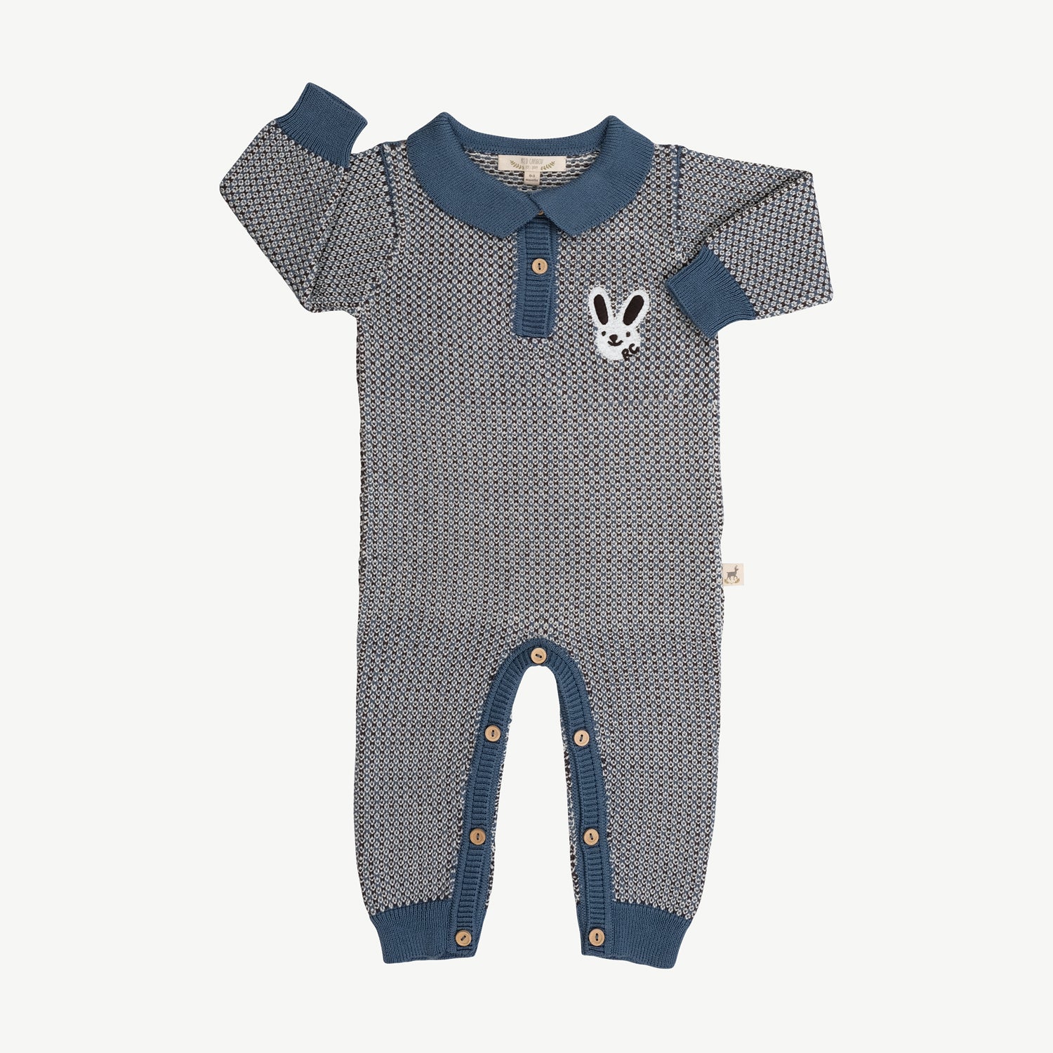 'multi' blue mirage knit jumpsuit