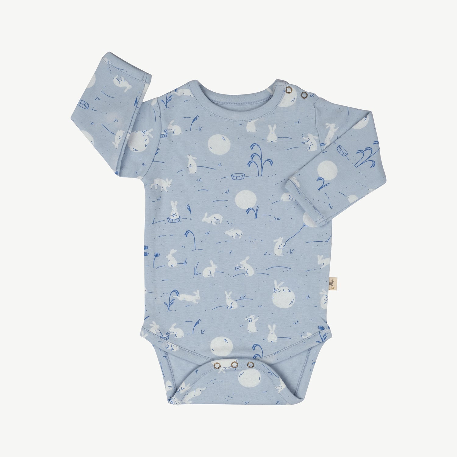 'moonlit usagi (hares)' celestial blue onesie