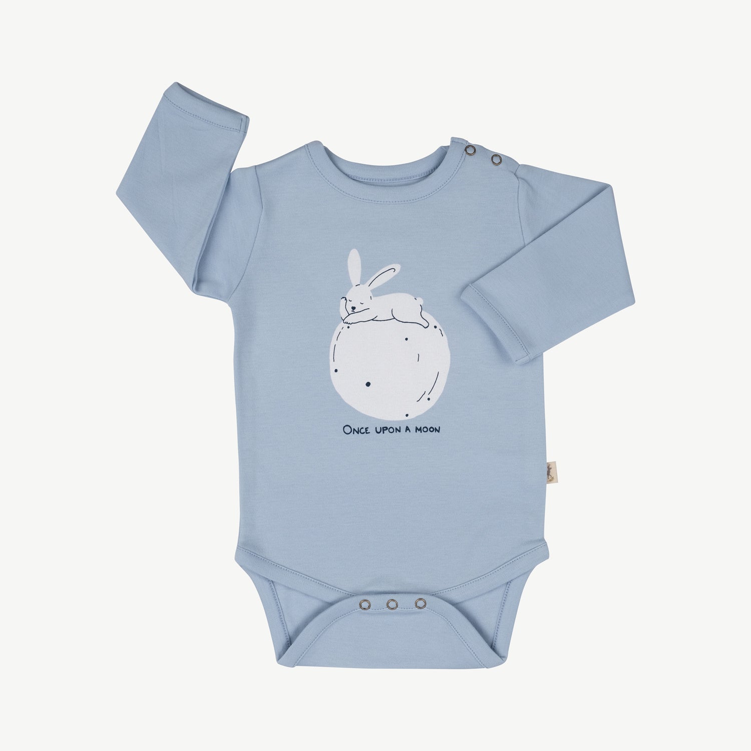 'once upon a moon (hare)' celestial blue onesie