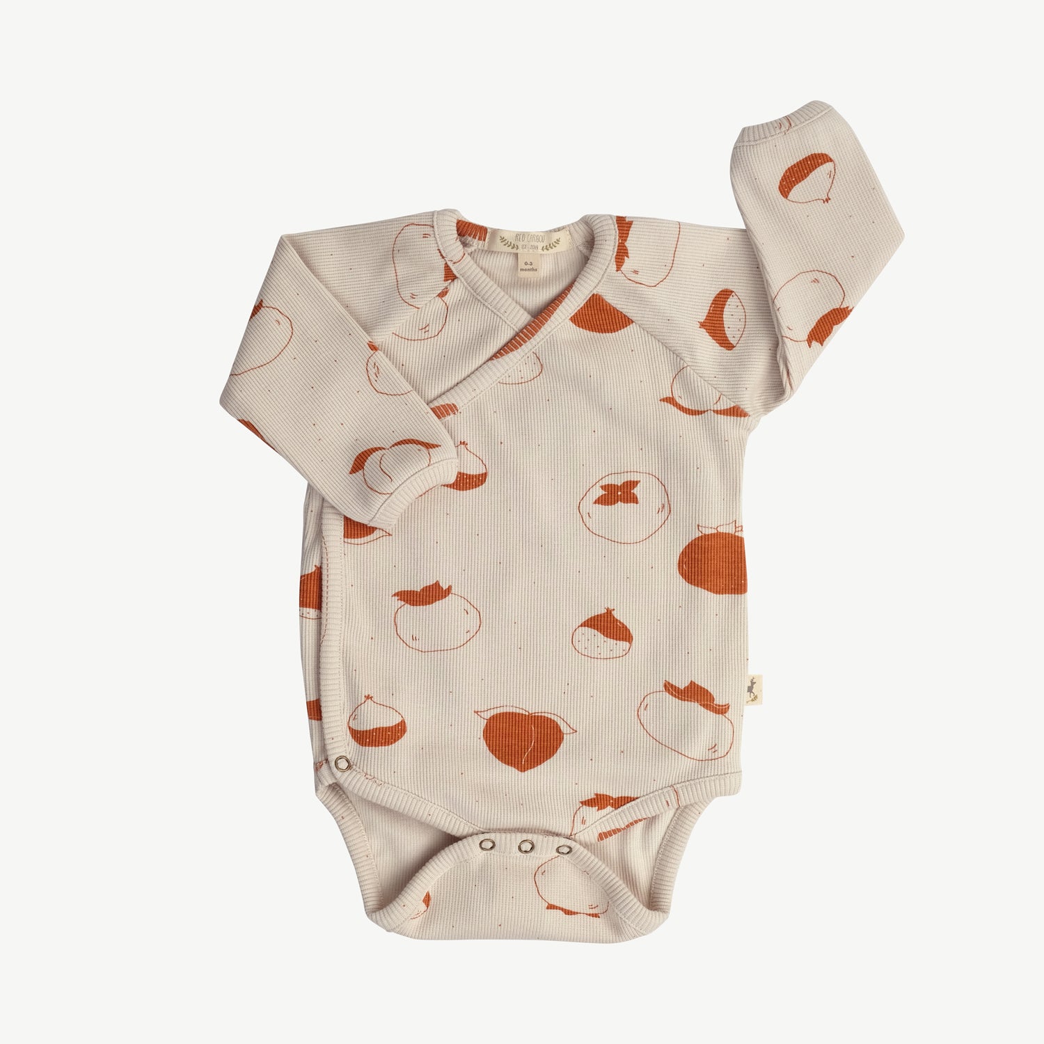 'fruitful patience' white sand rib onesie