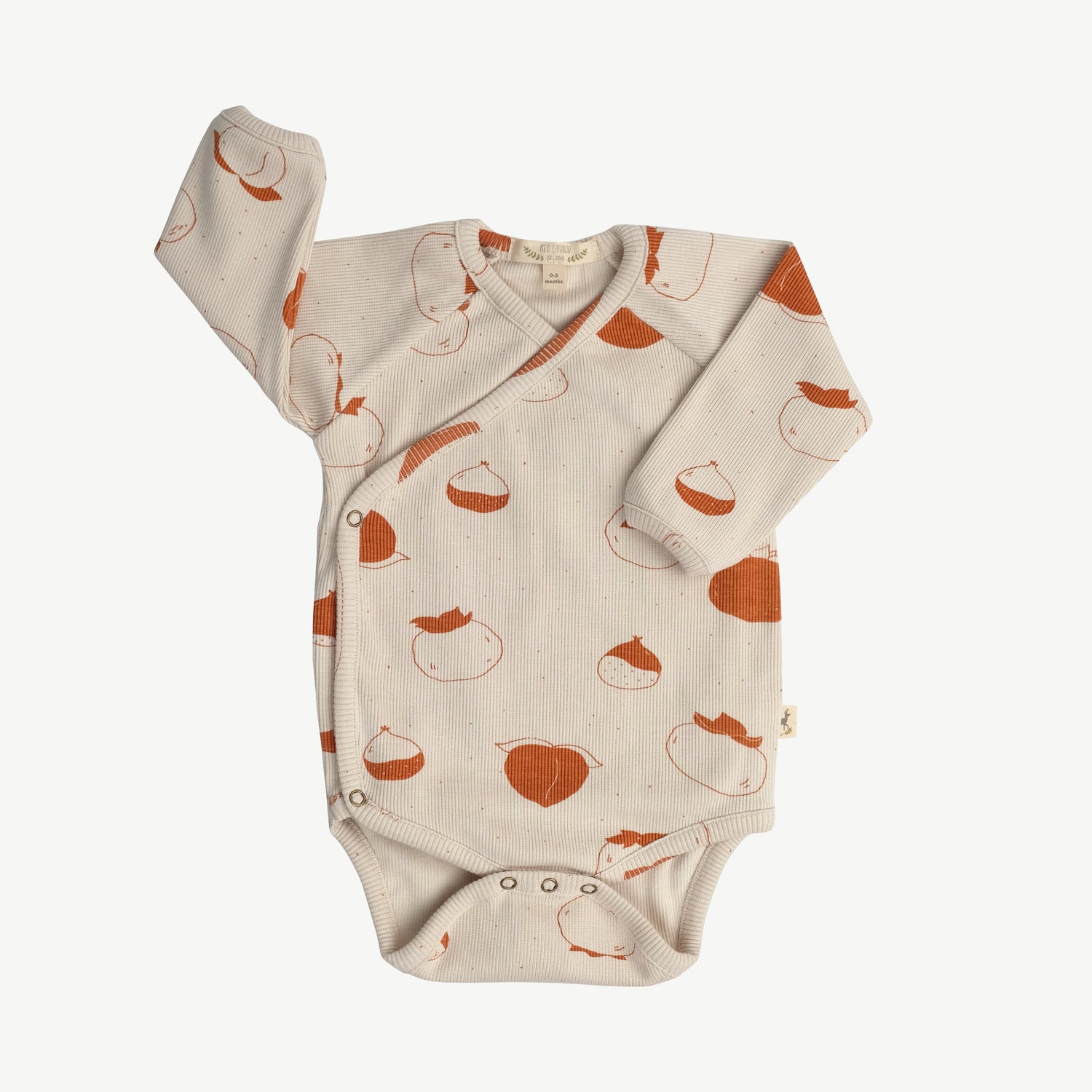 'fruitful patience' white sand rib onesie