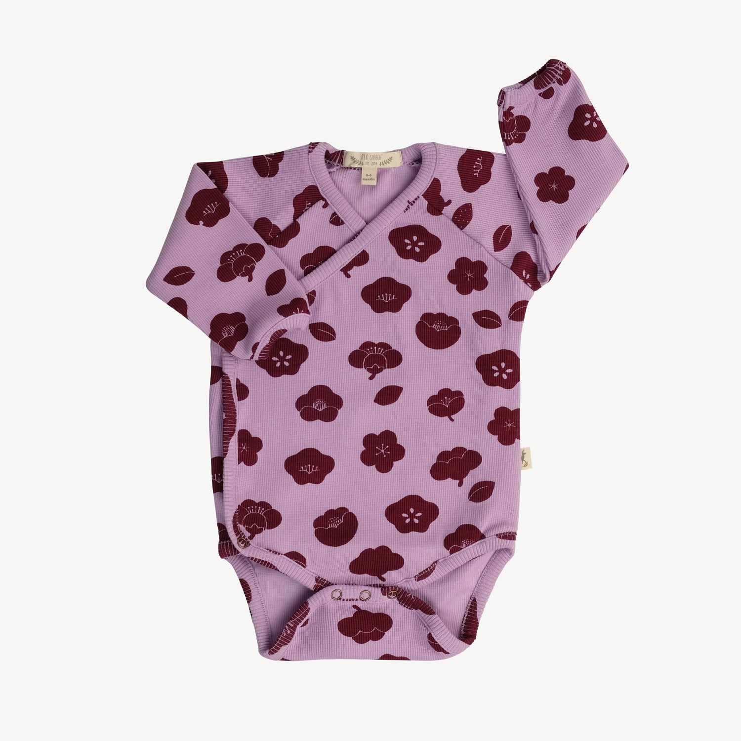 'plums in bloom' lupine rib onesie