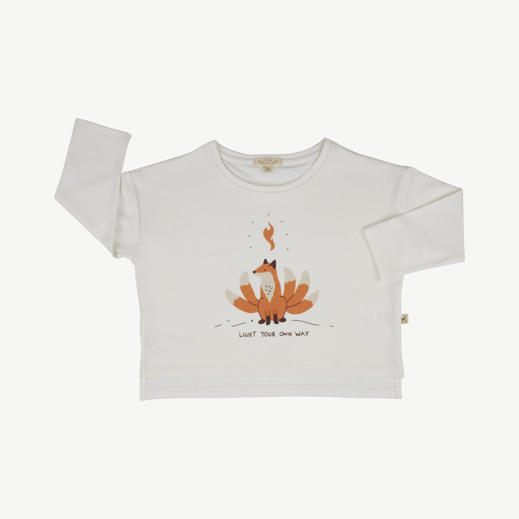 'light your own way (kitsune)' ivory oversized t-shirt