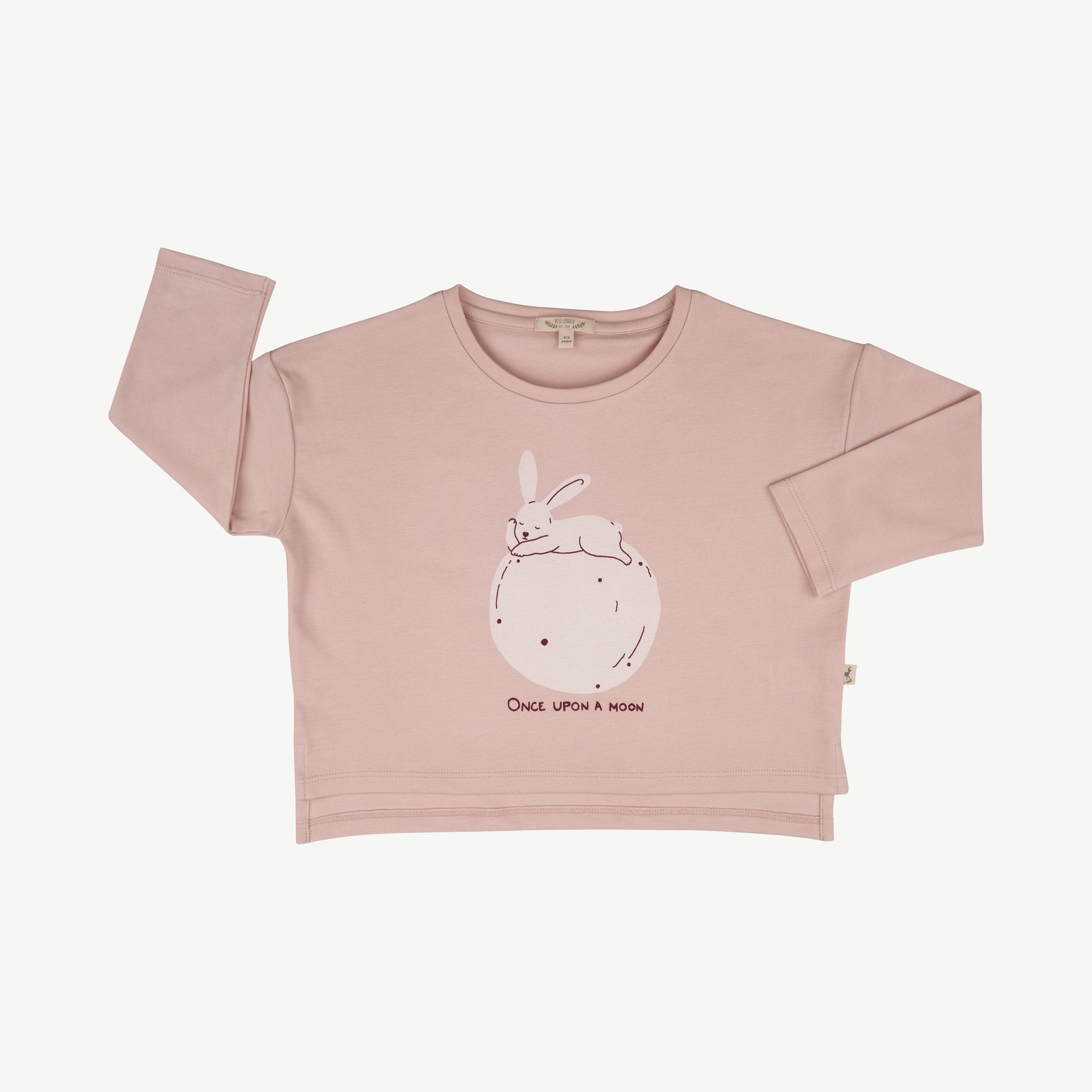 'once upon a moon (hare)' peach whip oversized t-shirt