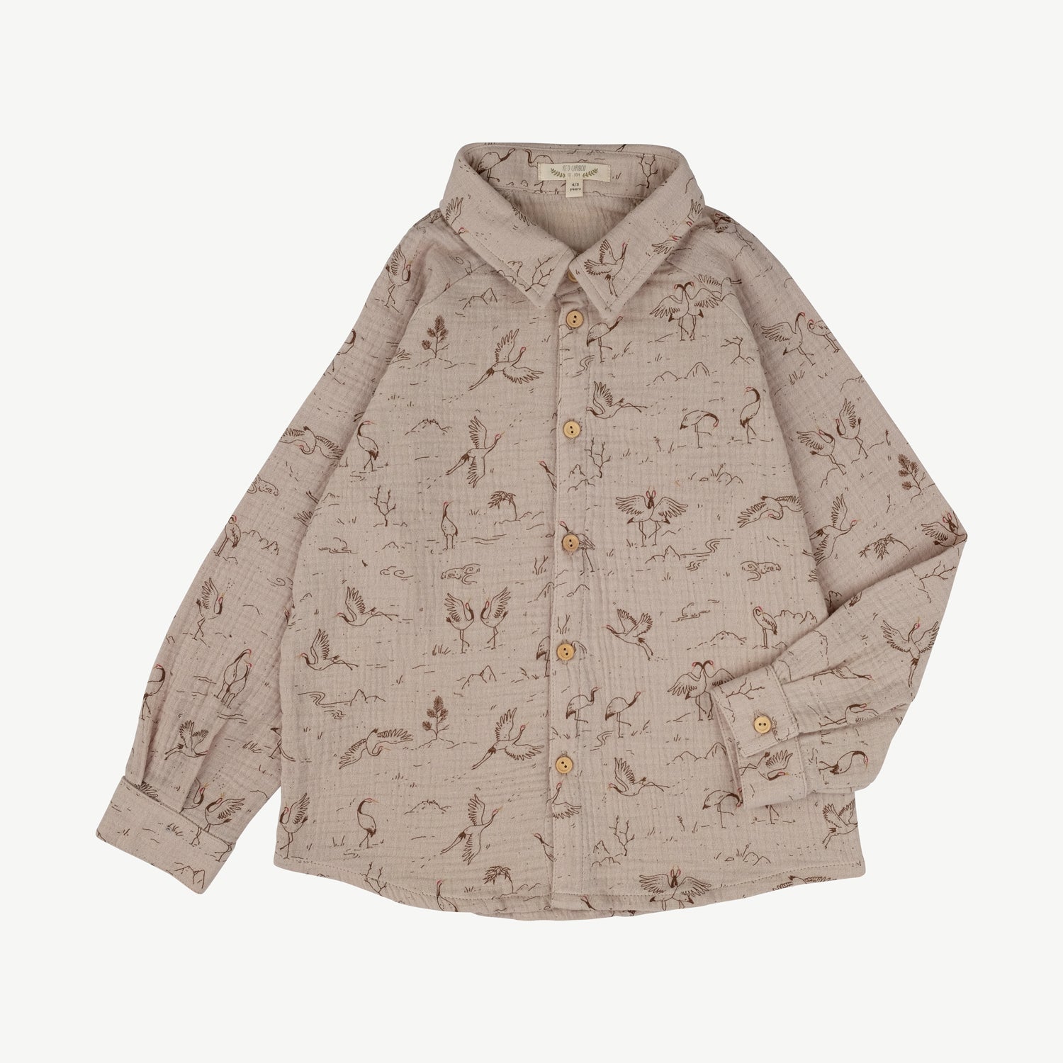 'tsuru ballet (cranes)' ligth tan shirt