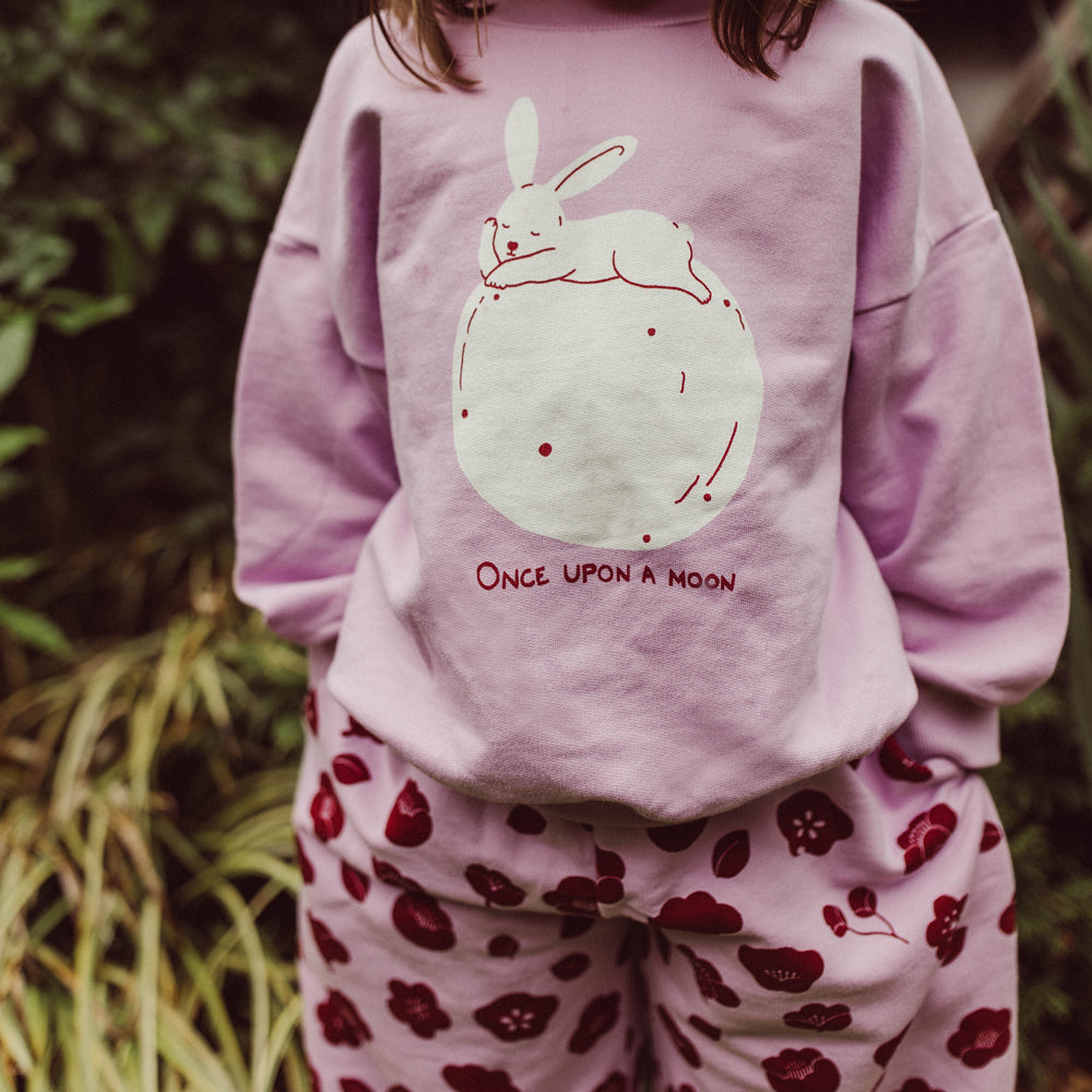 'once upon a moon (hare)' lupine sweatshirt