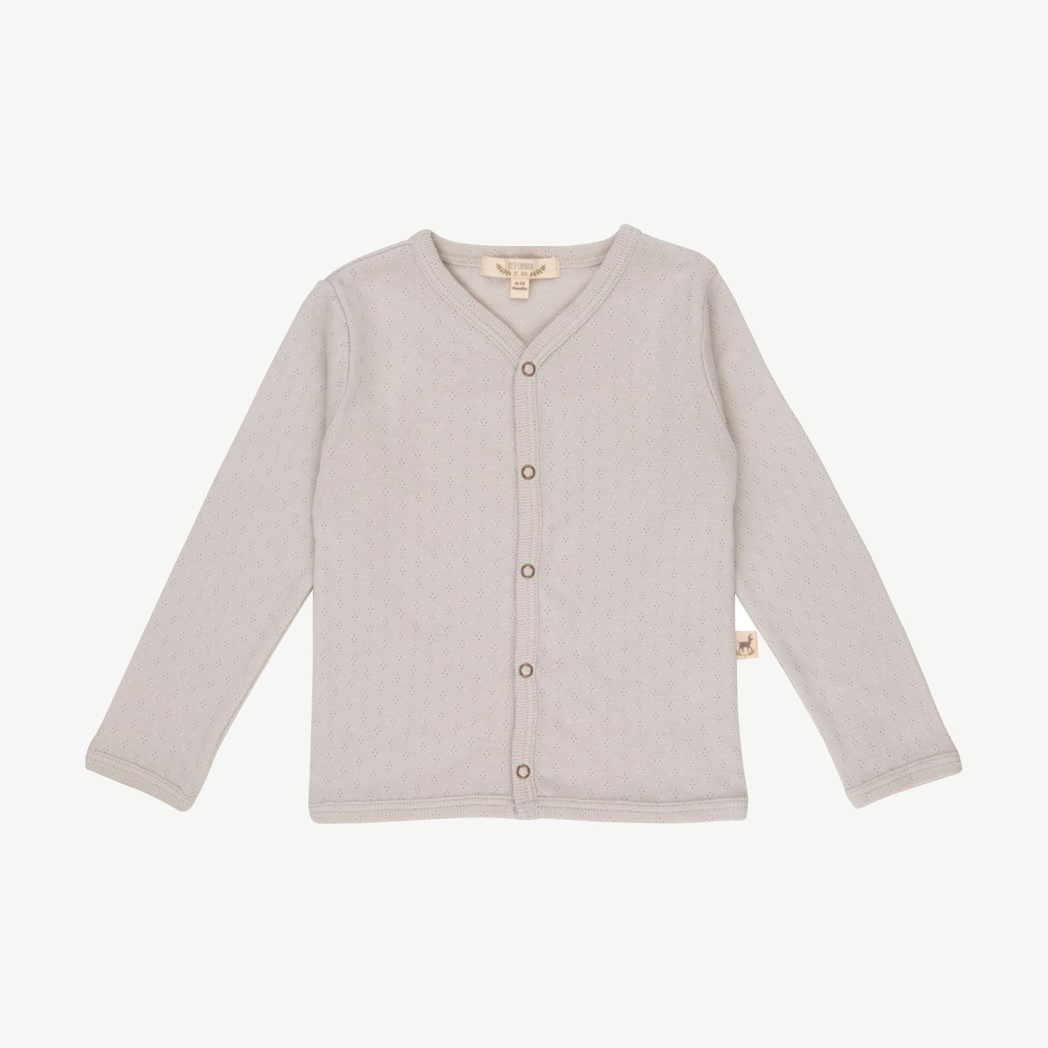 Pointelle Cardigan - Pointelle - Lunar Rock