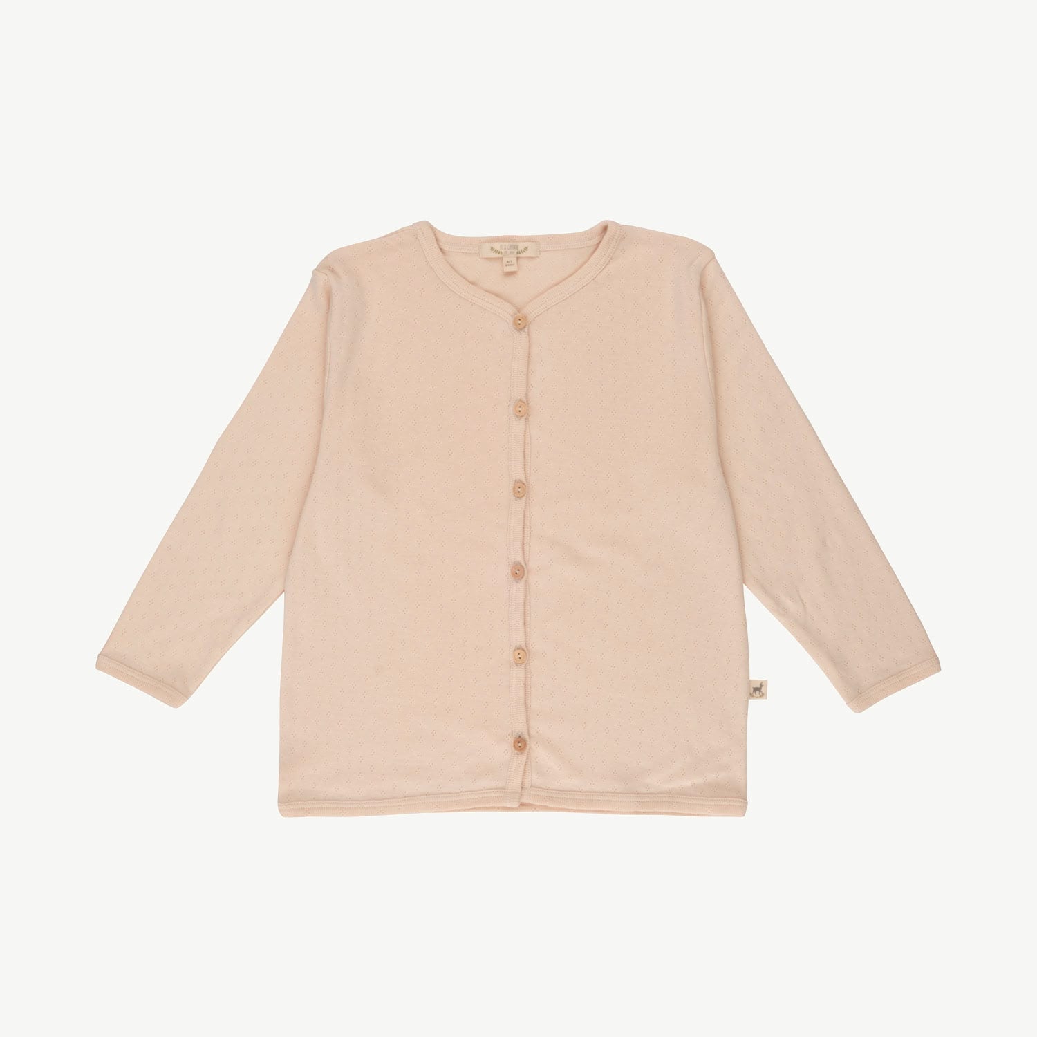 Pointelle Cardigan - Pointelle - Pink Tint