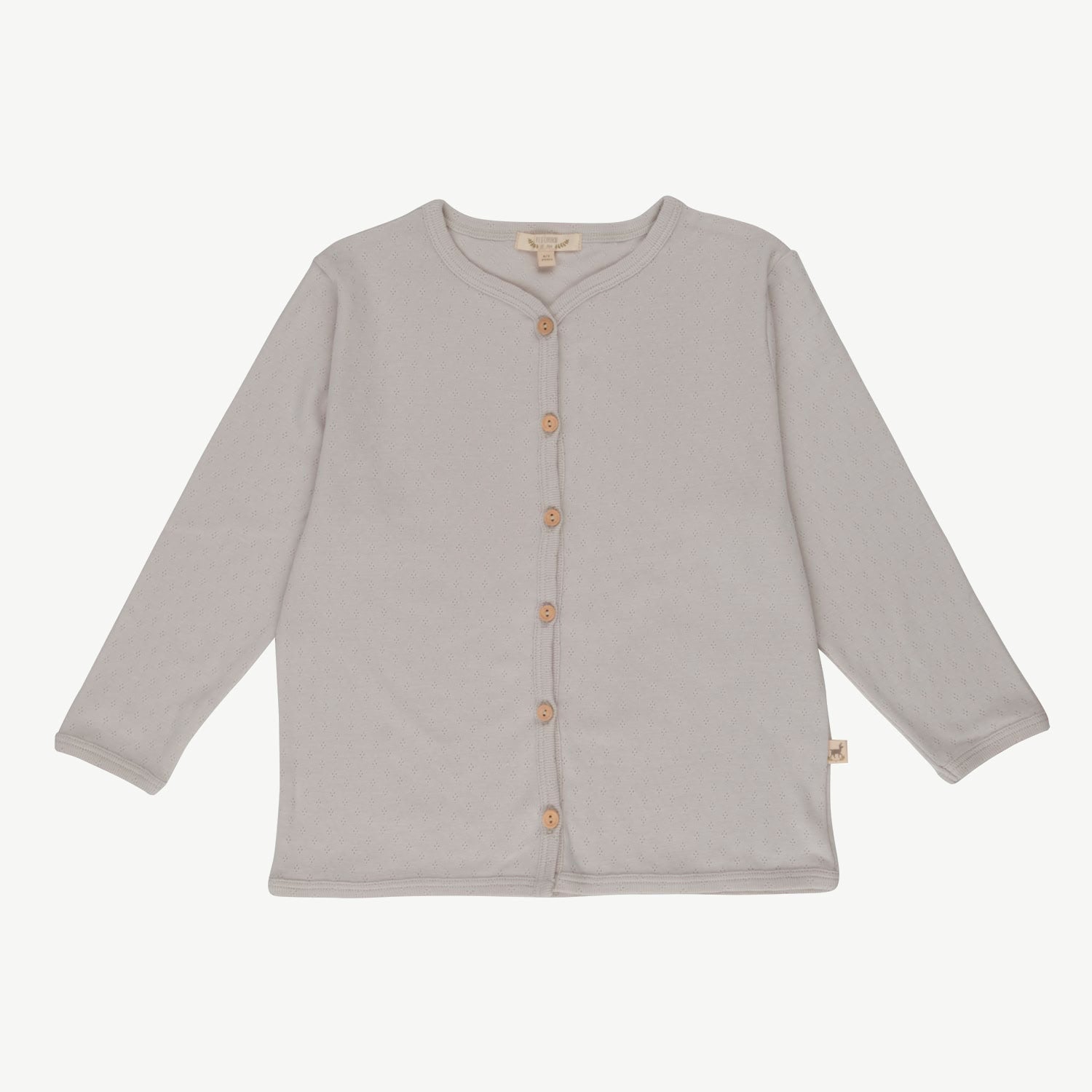 Pointelle Cardigan - Pointelle - Lunar Rock