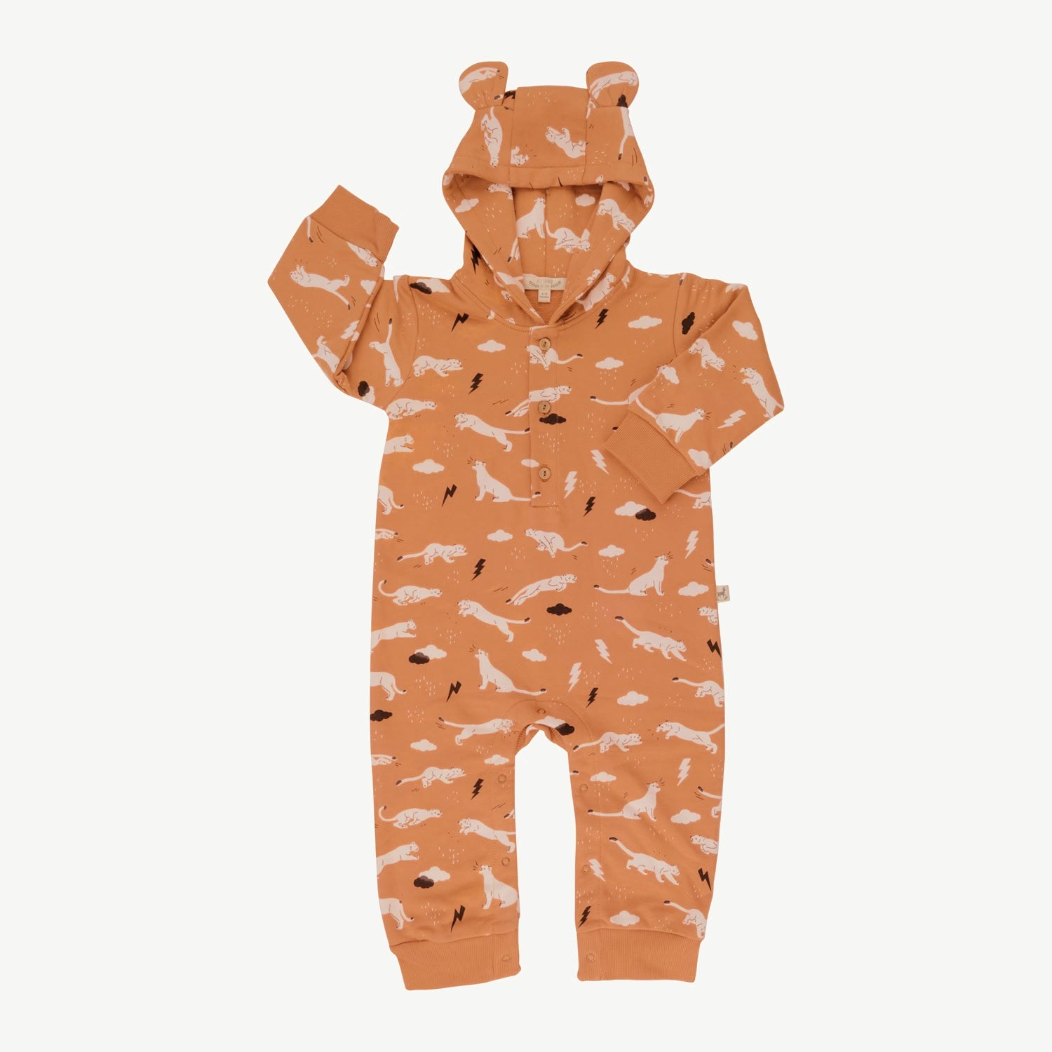 French Terry Bear Jumpsuit - Thunder Puma - Doe