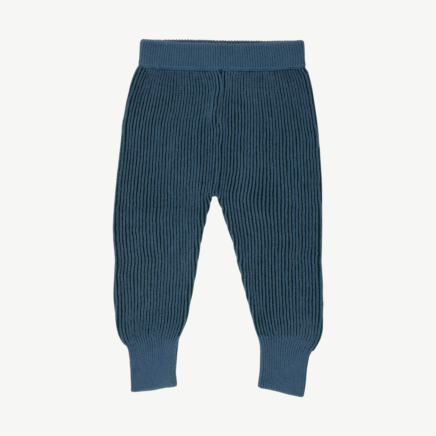 Knit Pants - Rib - Two-Tone Blue