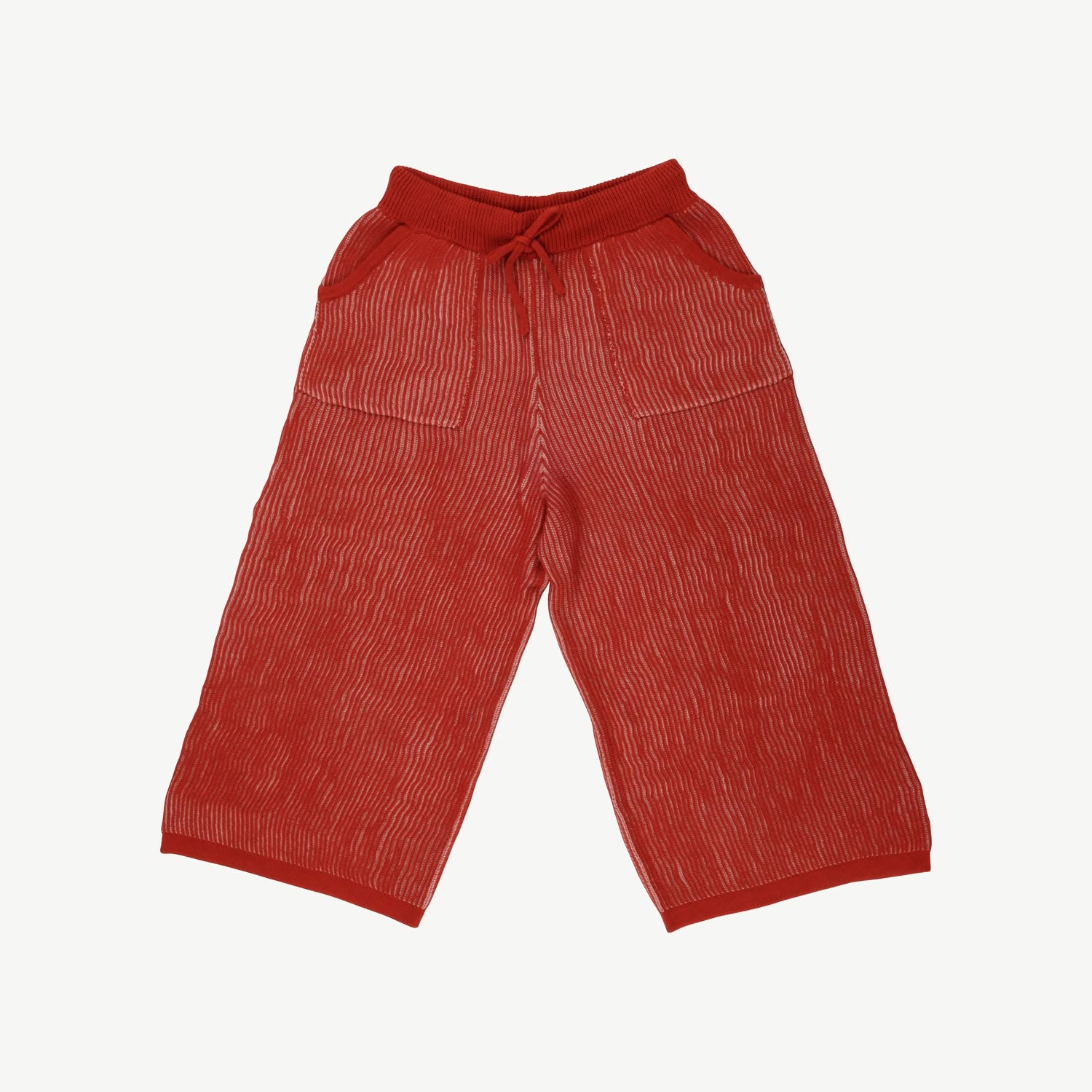 Knit Baggy Pants - Rib - Two-Tone Ketchup