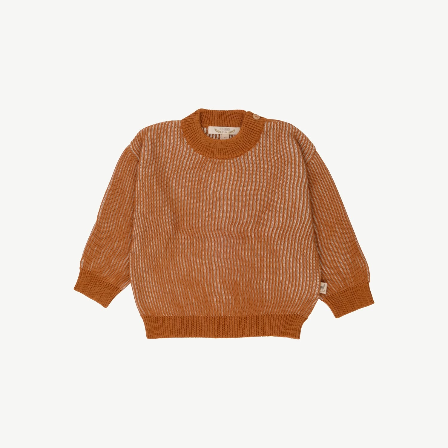 Knit Sweater - Rib - Two-Tone Cashew