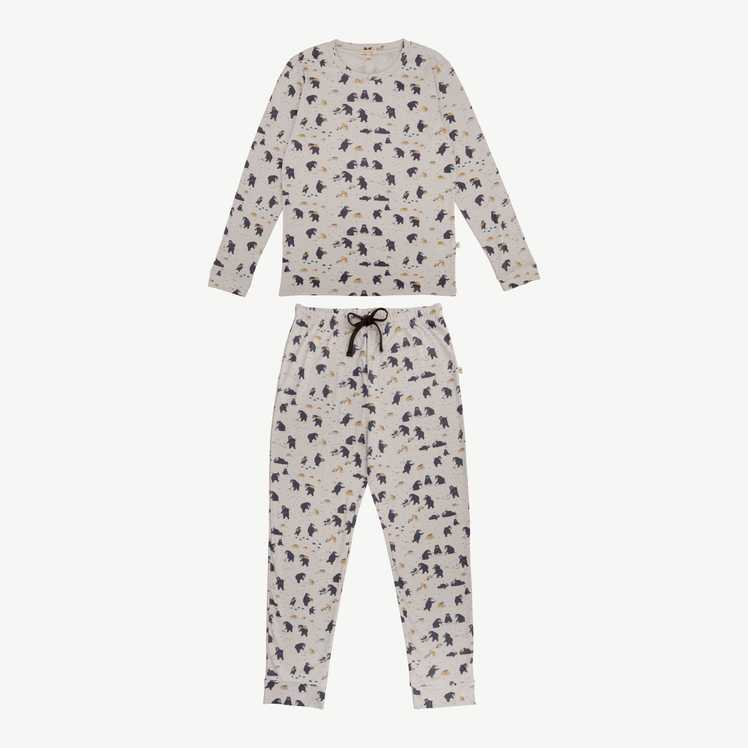 Essential Long Pajama Se - Bear Land - Lunar Rock