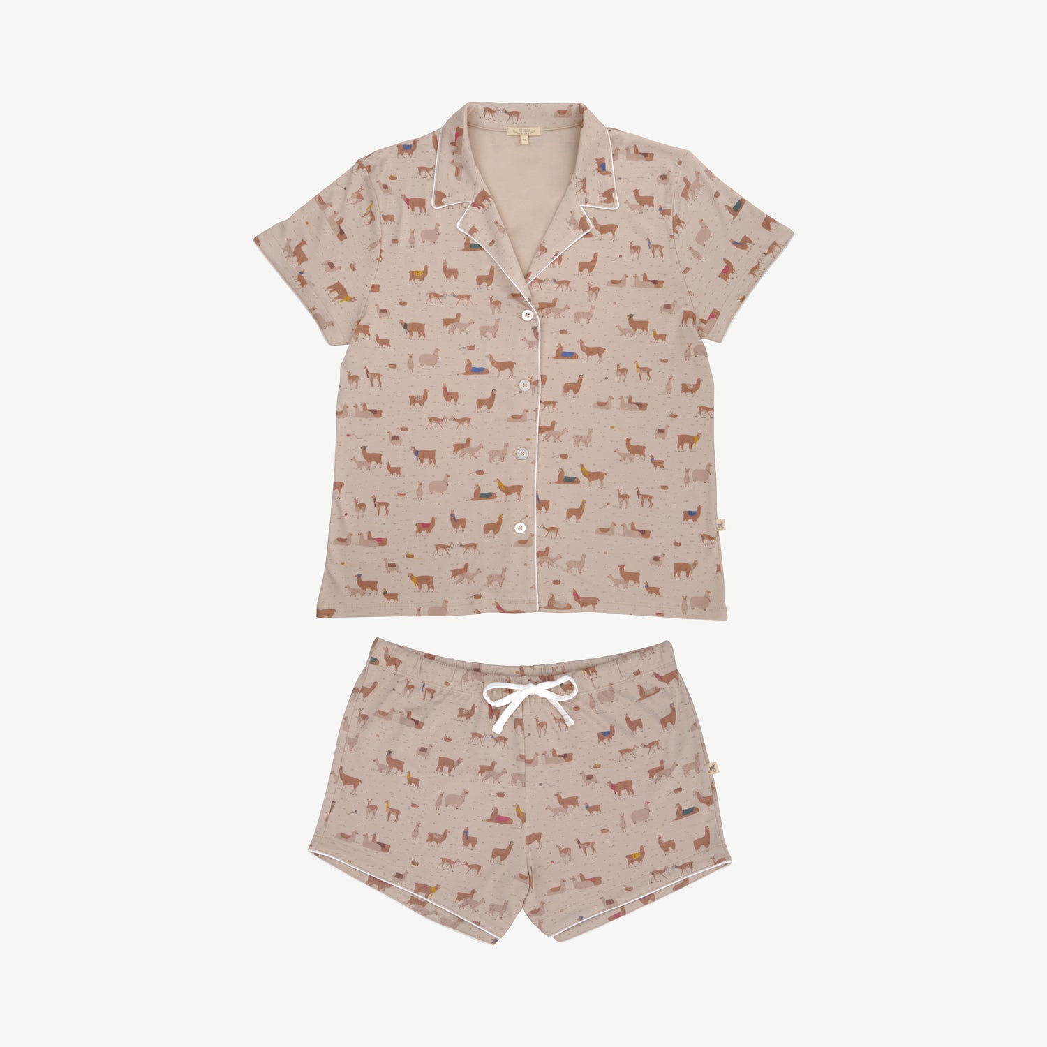 Short Shirt Pajama Set - Alpaca Treasures - Peyote