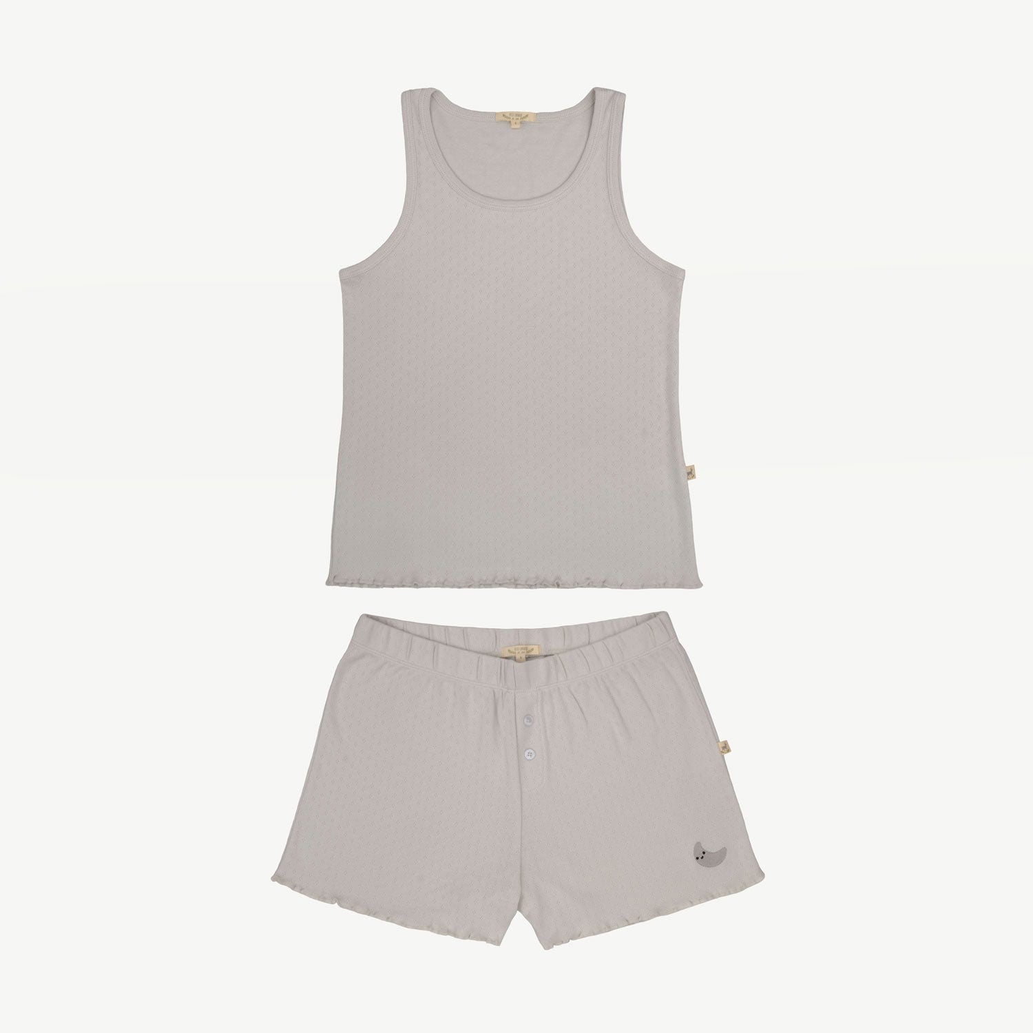 Tank Top Pointelle Pajama Set - Moon - Lunar Rock