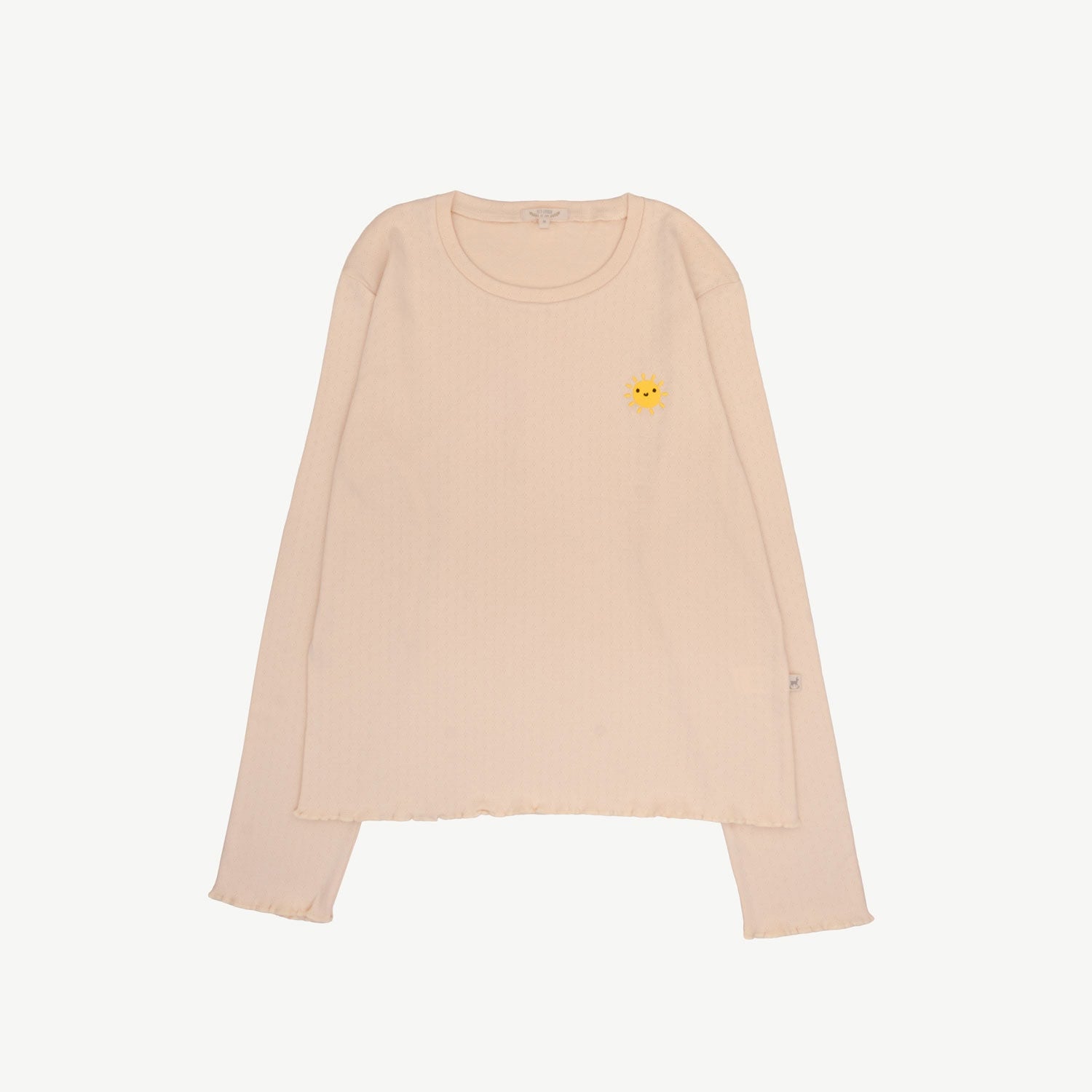 Long Sleeve Pointelle Pajama Set - Sun - Pink Tint