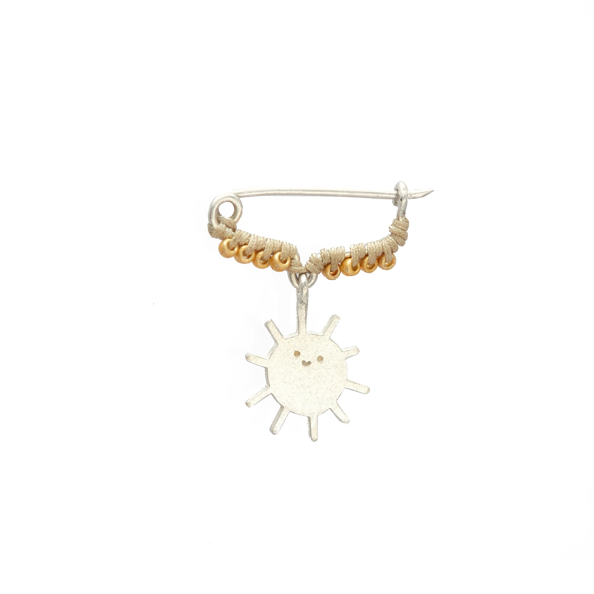 Brooch - Sun Charm - Sterling Silver
