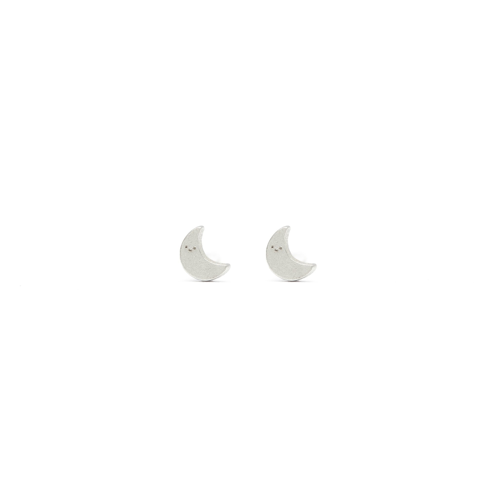 Earrings - Moon - Sterling Silver