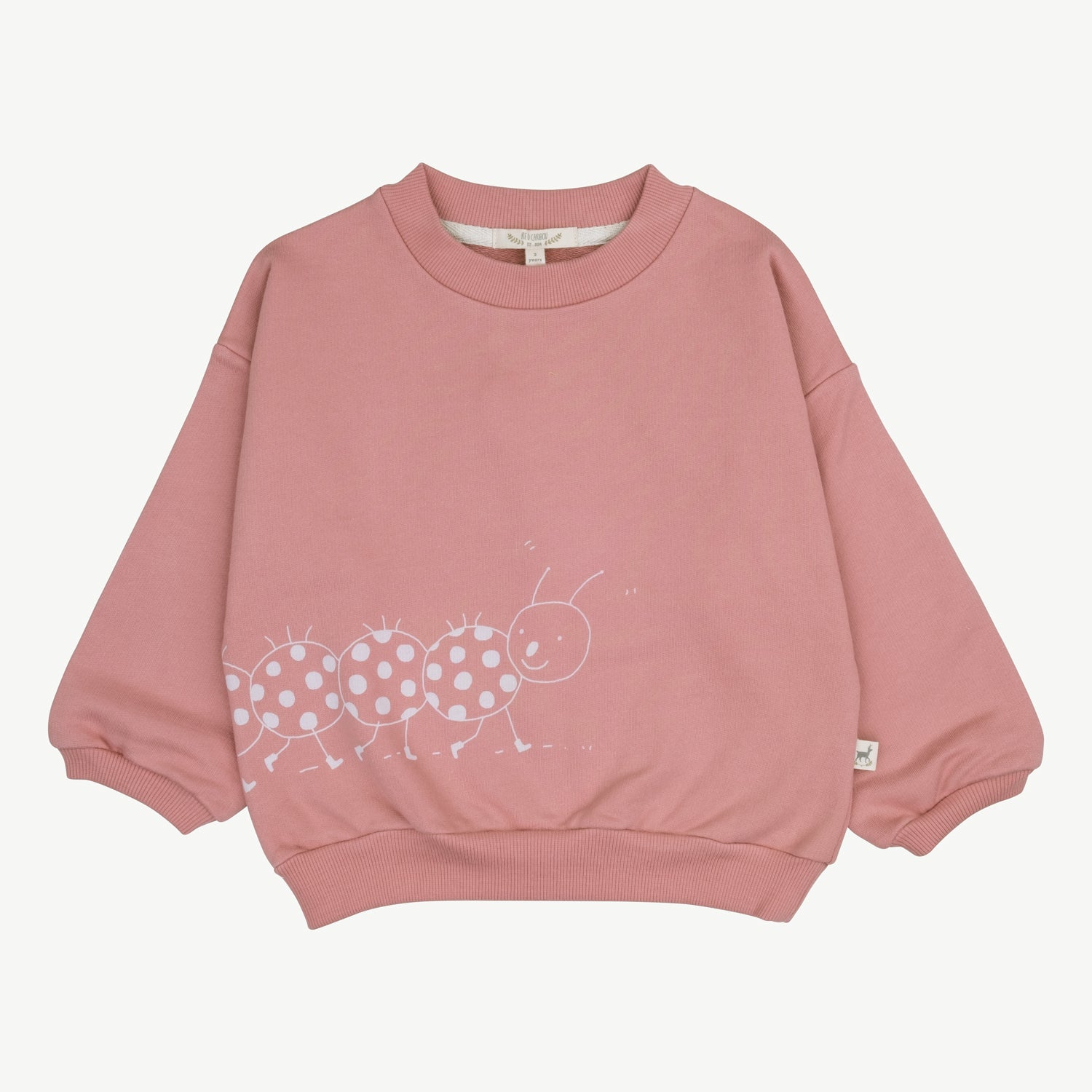 'caterpillar' ash rose sweatshirt