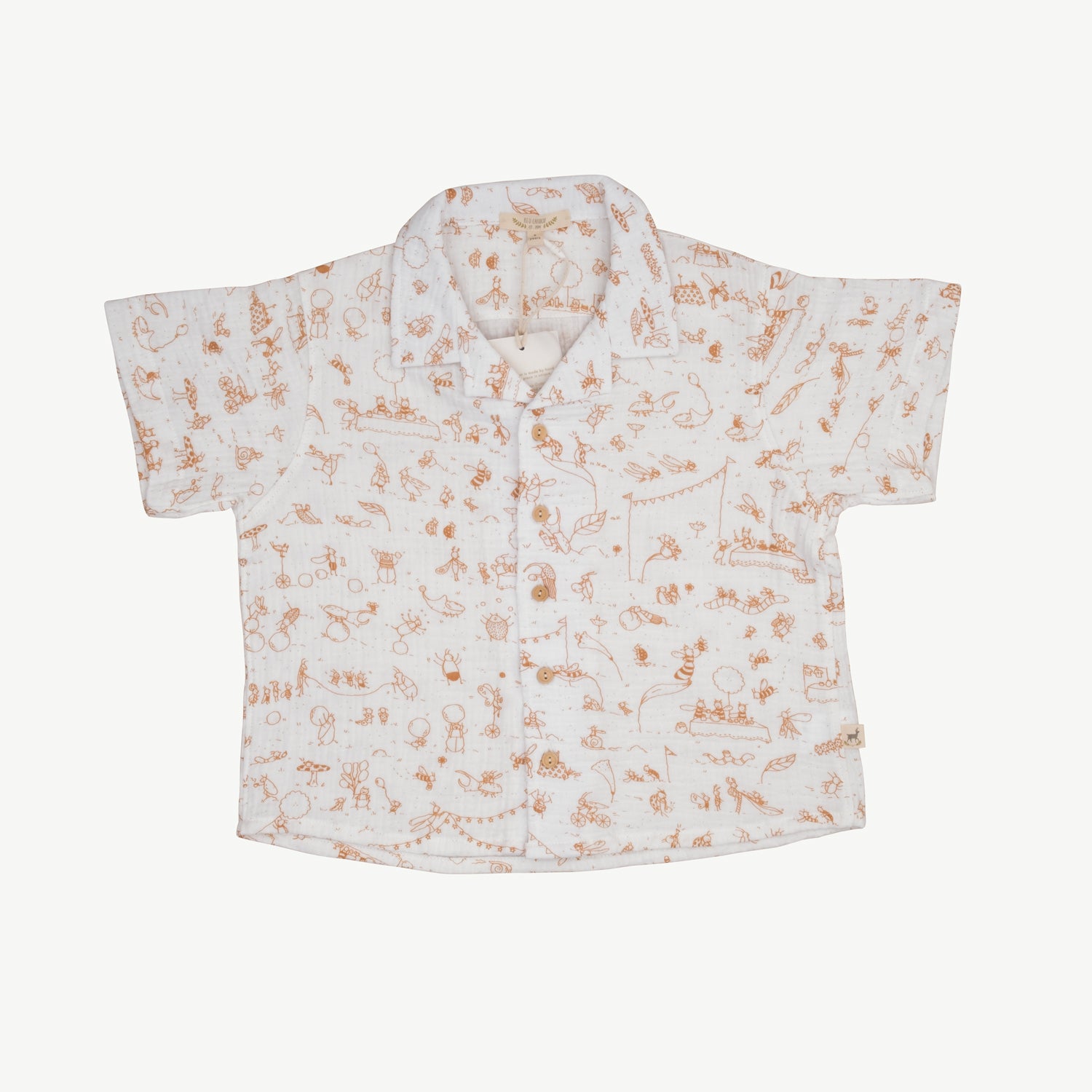 'the story' ivory muslin shirt